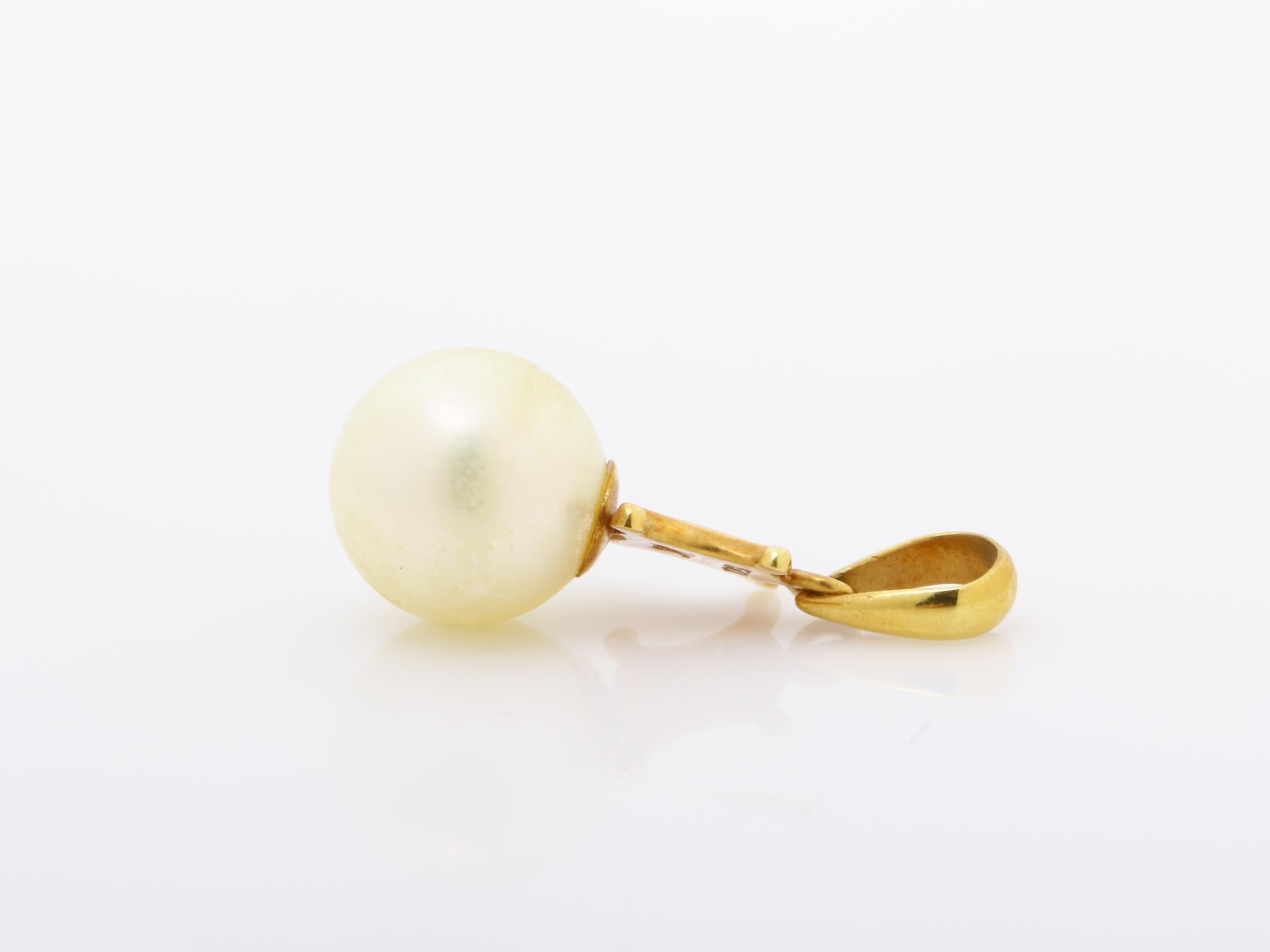 K18 750 YG Top, Pearl, Approx. 7.4mm, 1.0g — view 5