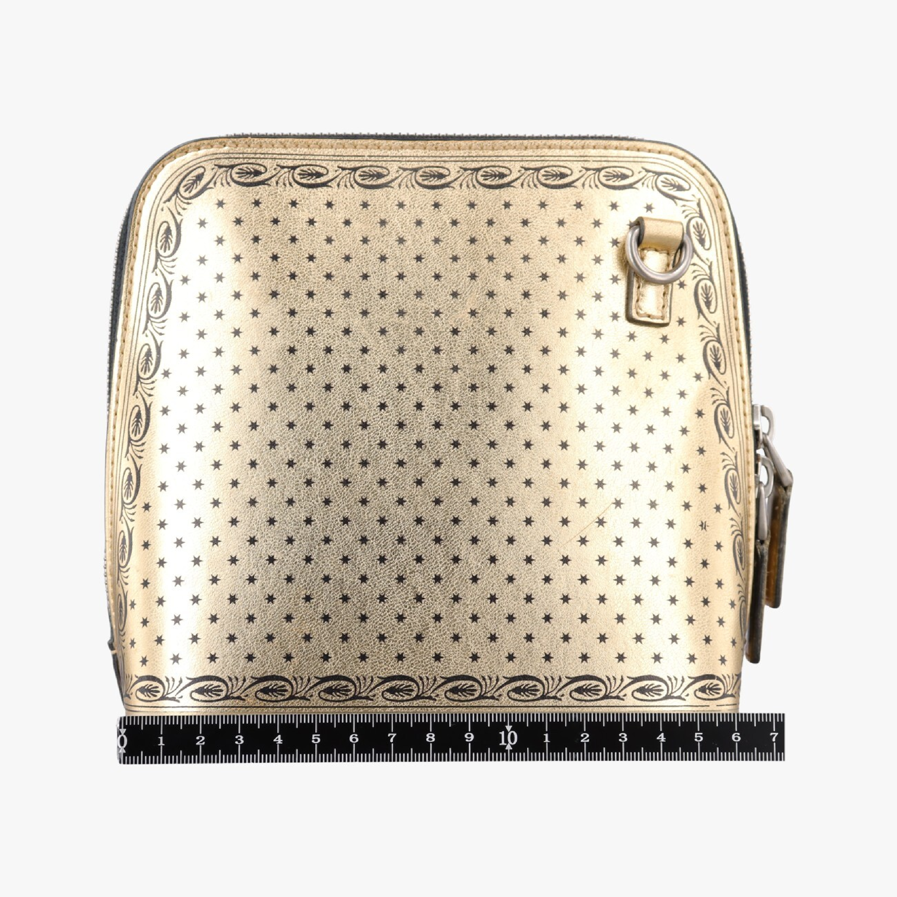 x Sega Collaboration GUCCY Print Gold Leather Shoulder Bag 511189 F024704930 — view 2