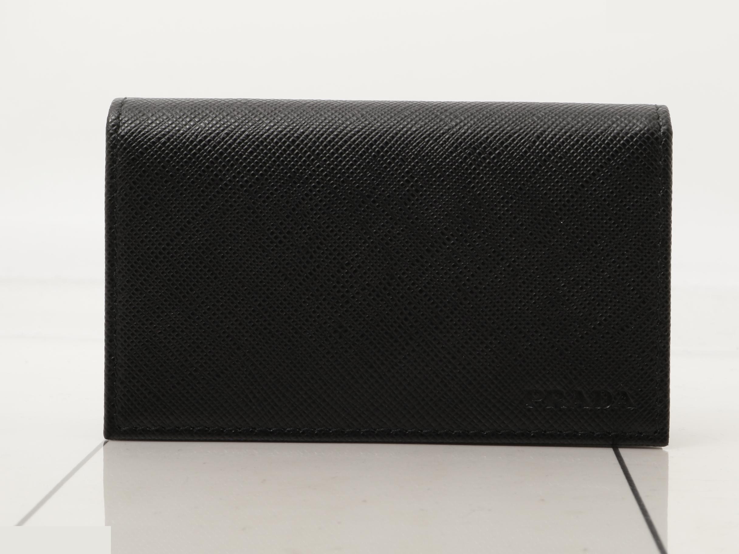 Saffiano card case, unused, stored item.