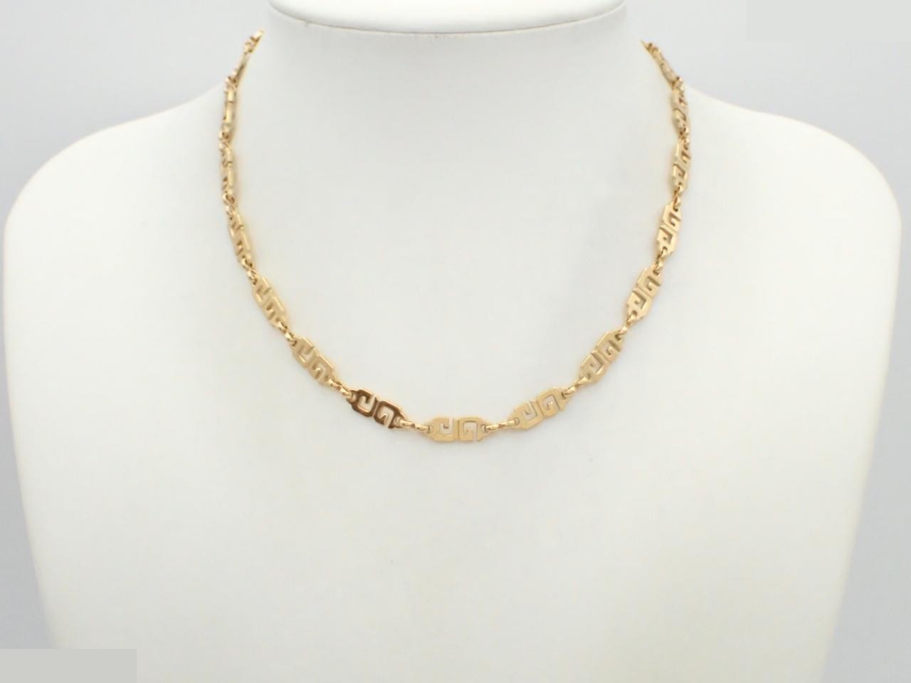 Gold choker necklace, neck circumference approximately 36cm — view 3
