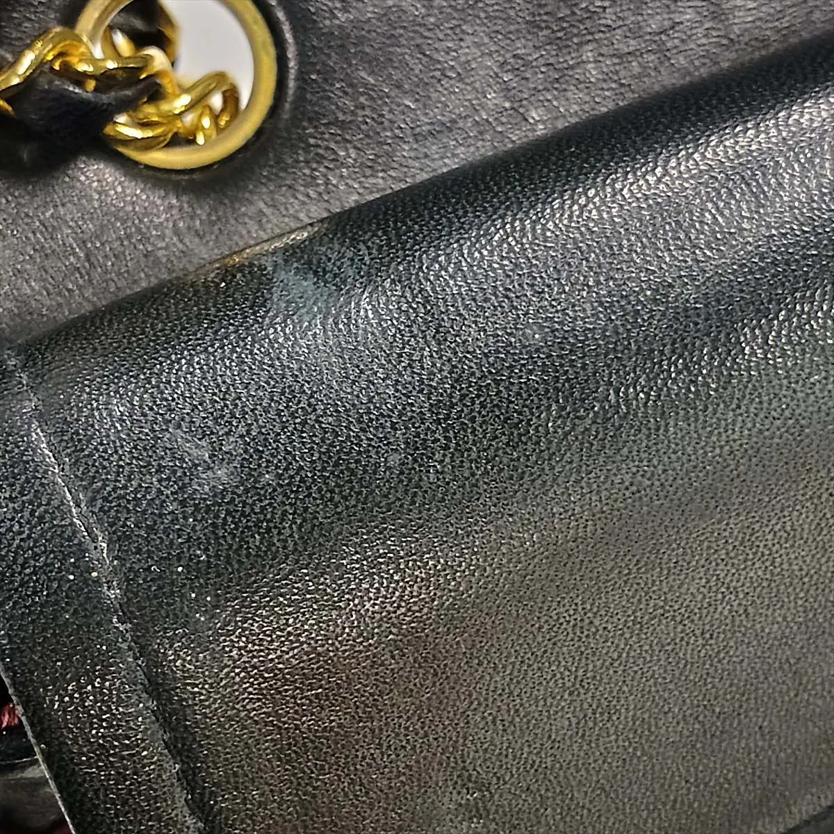 Matelassé 25 Lambskin Double Flap Double Chain Bag, Black with Gold Hardware, 1448737, Series 1, A01112 — view 13