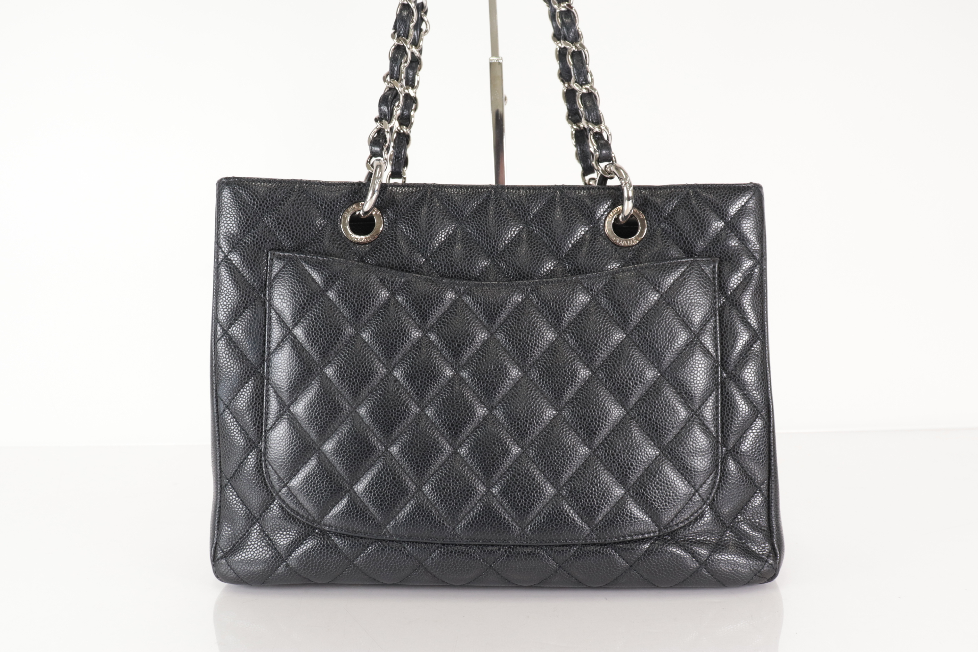 GST Tote Caviar Leather with Silver Hardware, Serial Number 16 Series Tote Bag — view 3