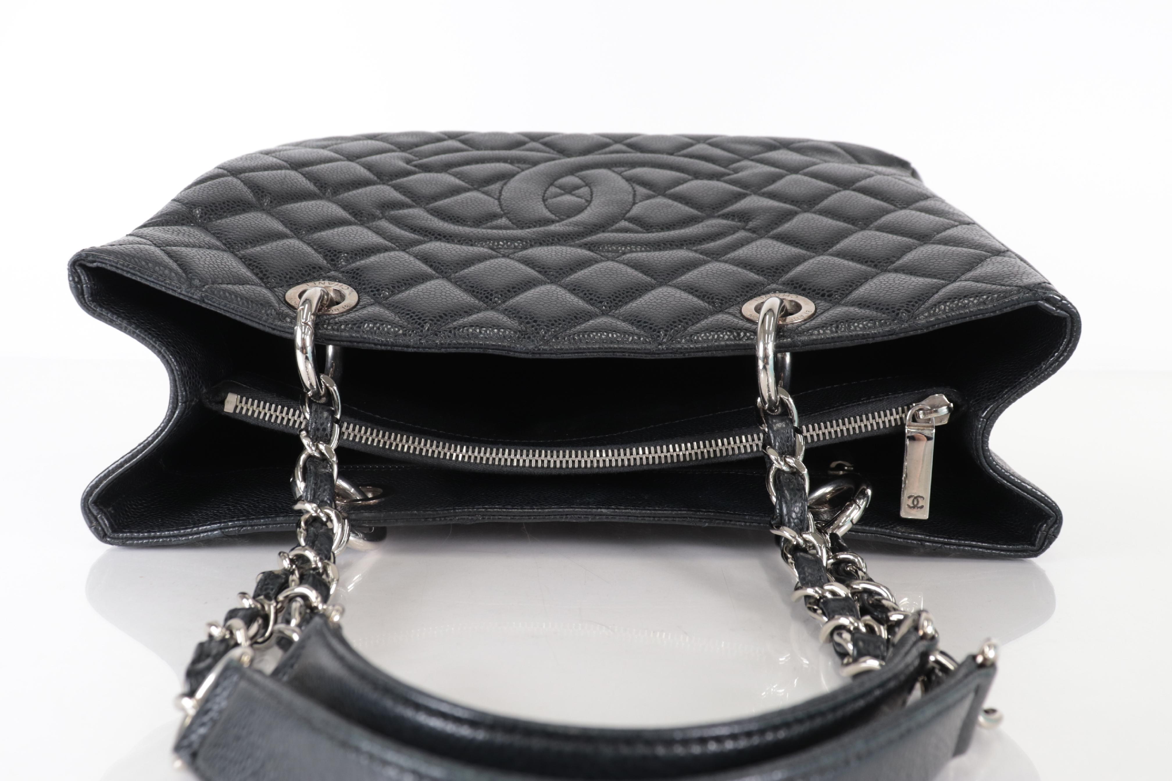 GST Tote Caviar Leather with Silver Hardware, Serial Number 16 Series Tote Bag — view 6