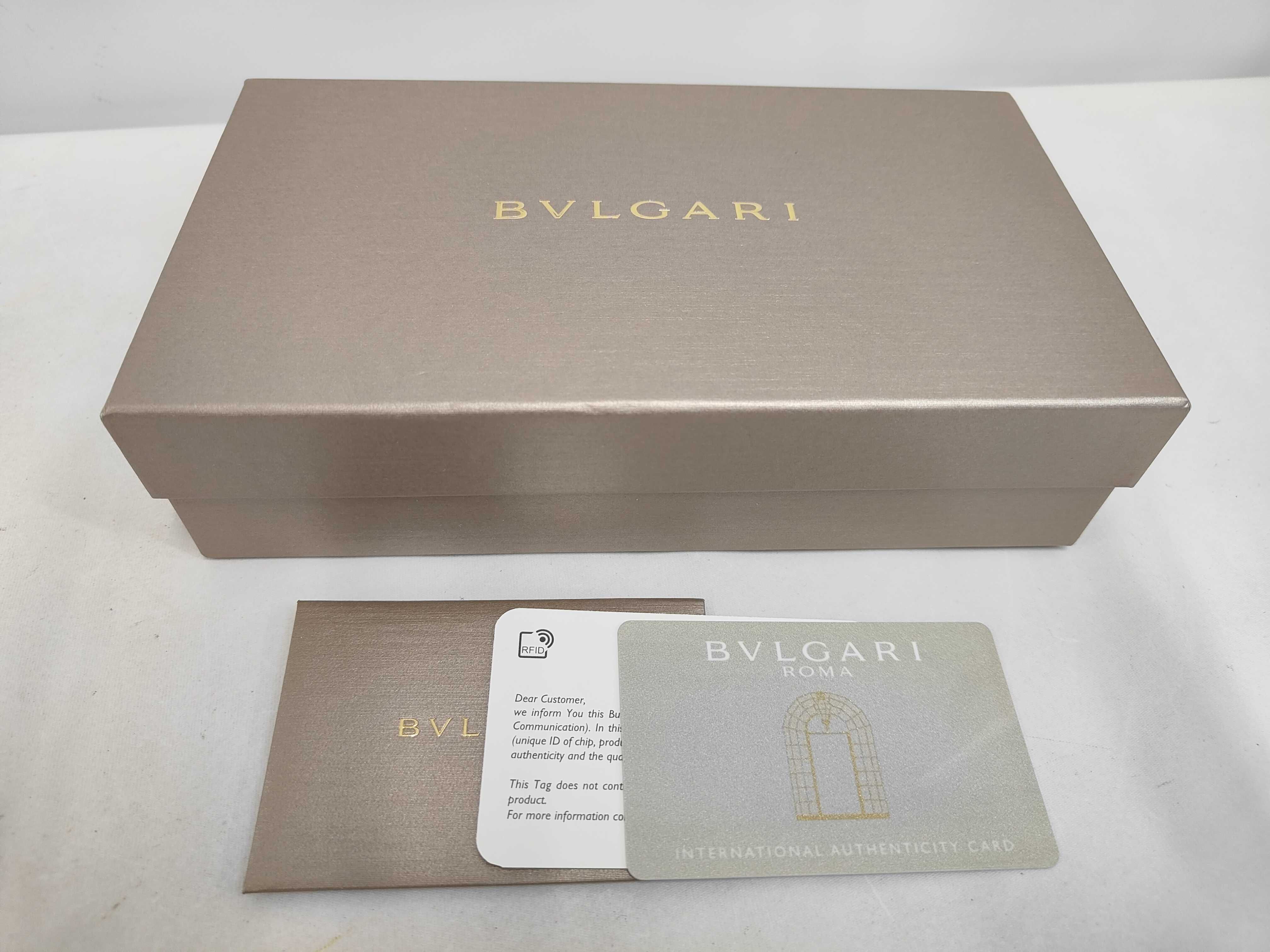 Bulgari Long Wallet Leather 2-Piece Set Wallet — view 9