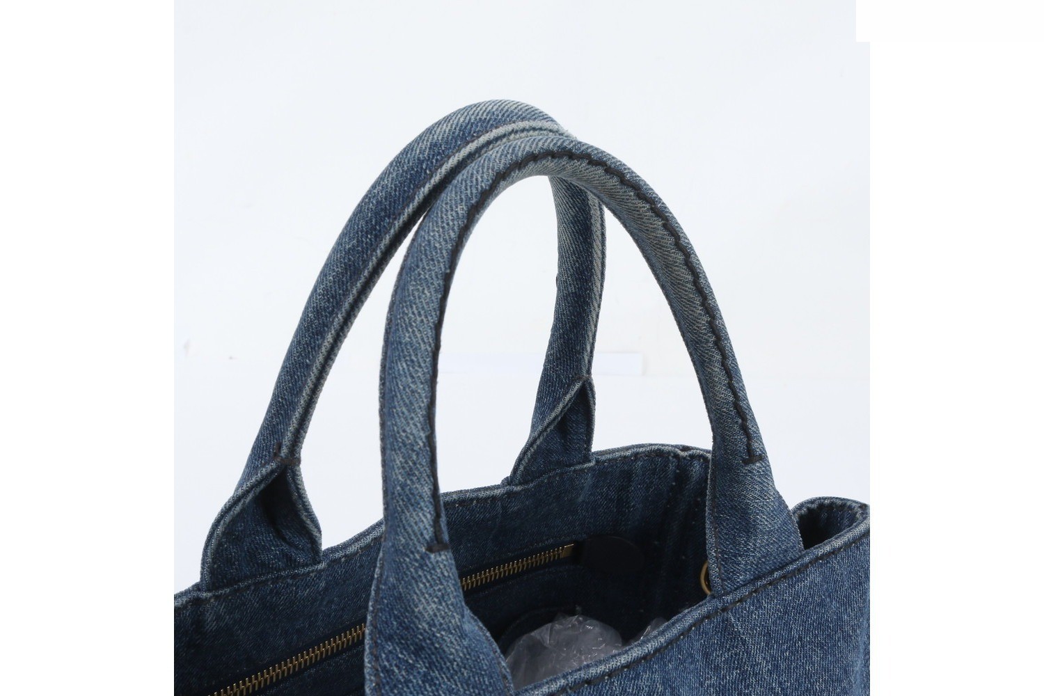Canapa Denim Blue Triangle Logo Tote Bag — view 2