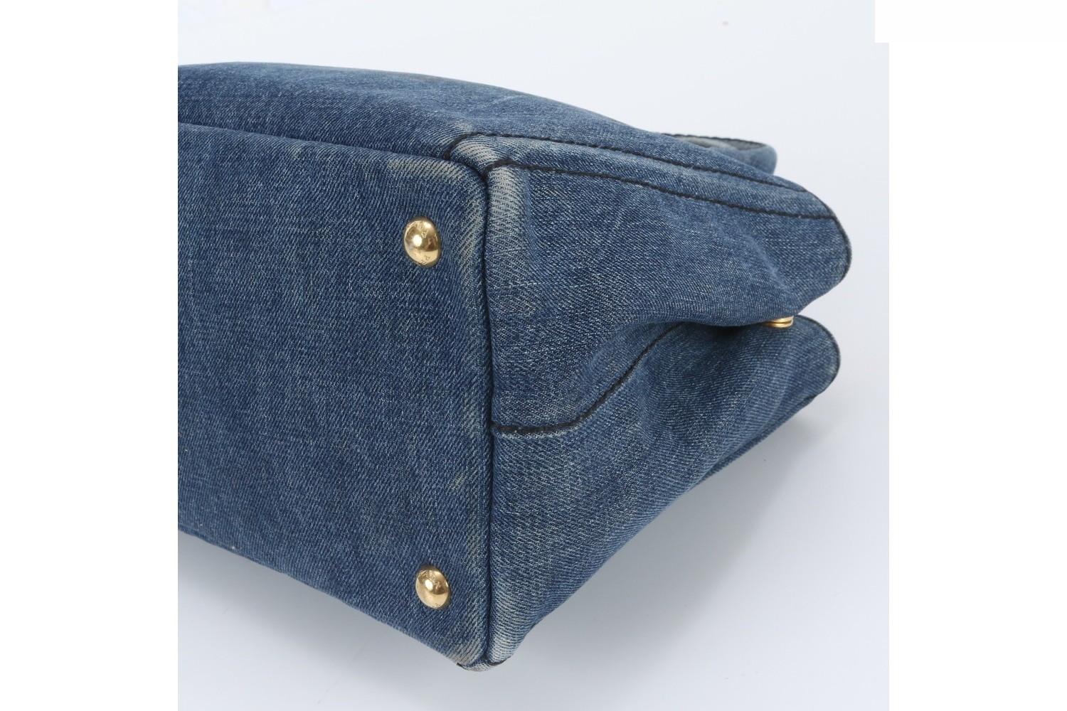 Canapa Denim Blue Triangle Logo Tote Bag — view 4