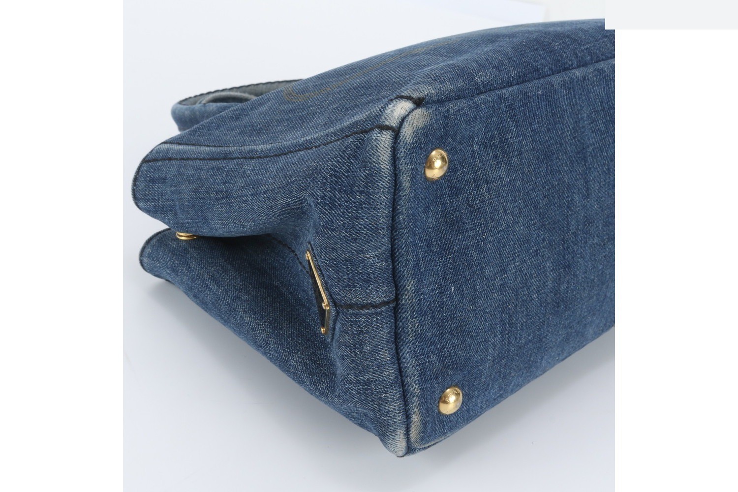 Canapa Denim Blue Triangle Logo Tote Bag — view 6