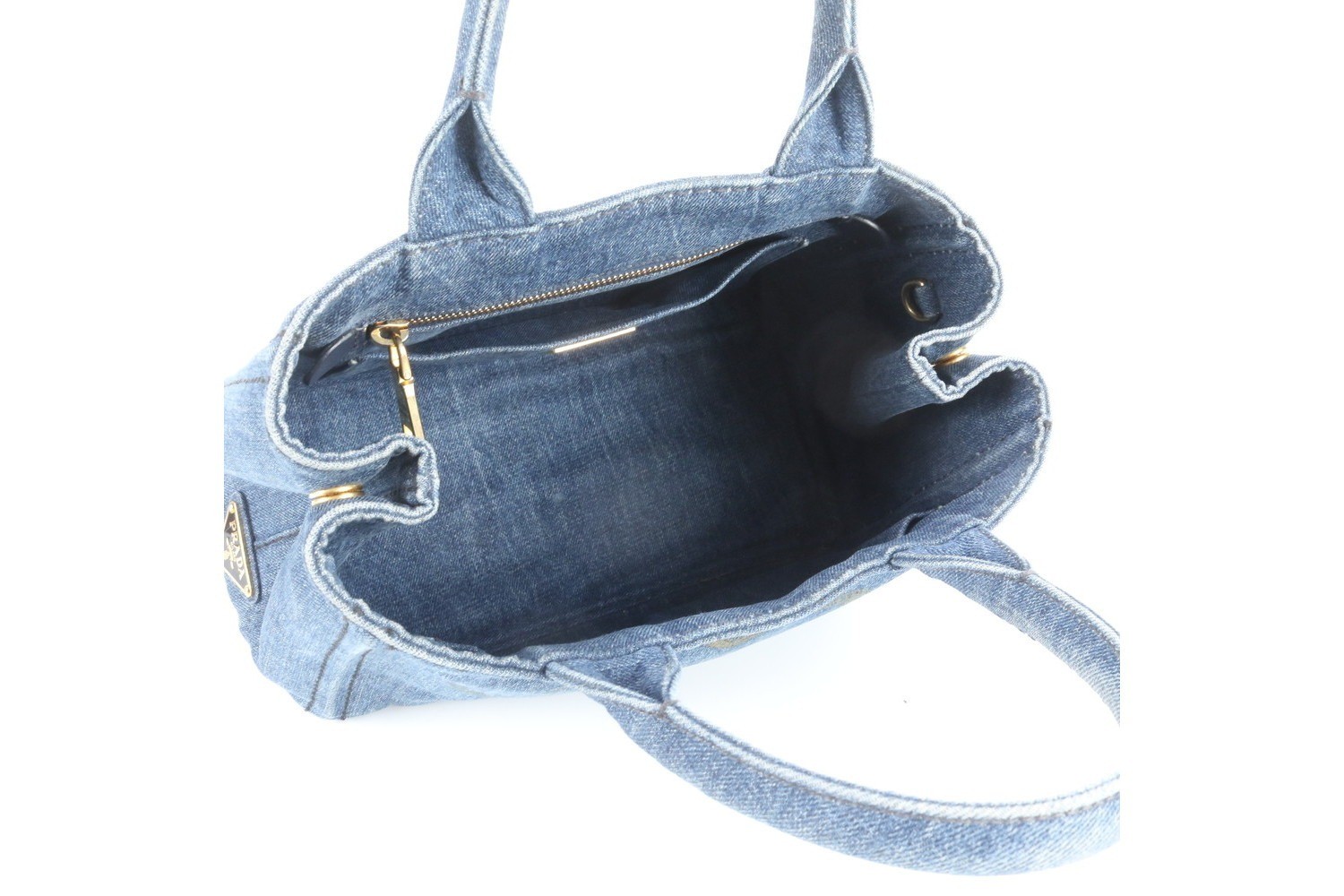 Canapa Denim Blue Triangle Logo Tote Bag — view 7