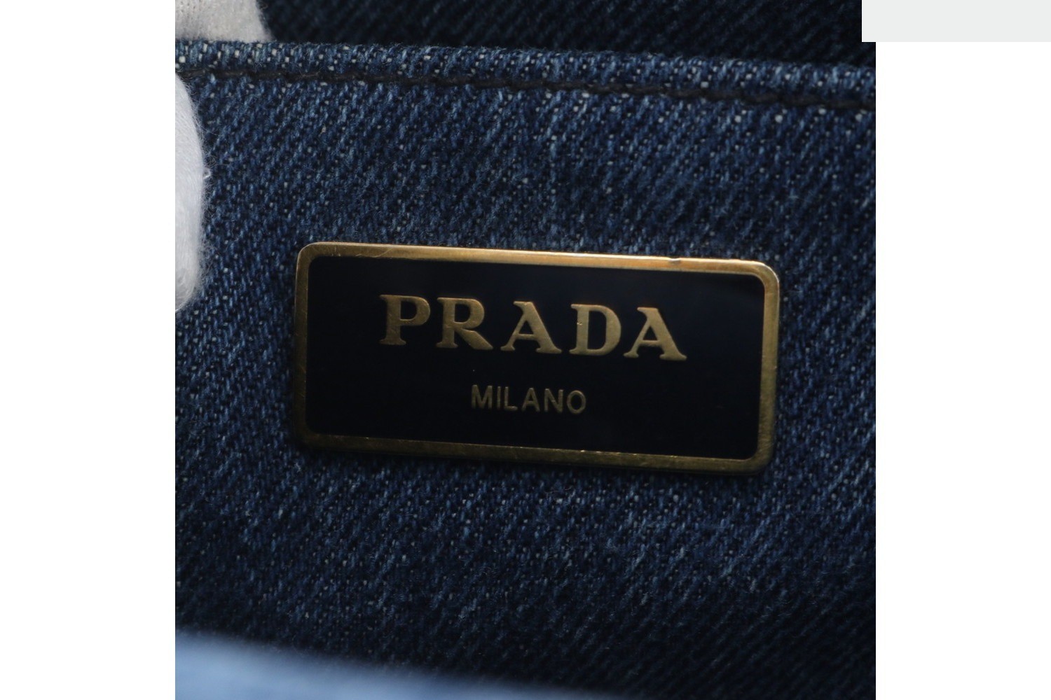 Canapa Denim Blue Triangle Logo Tote Bag — view 8