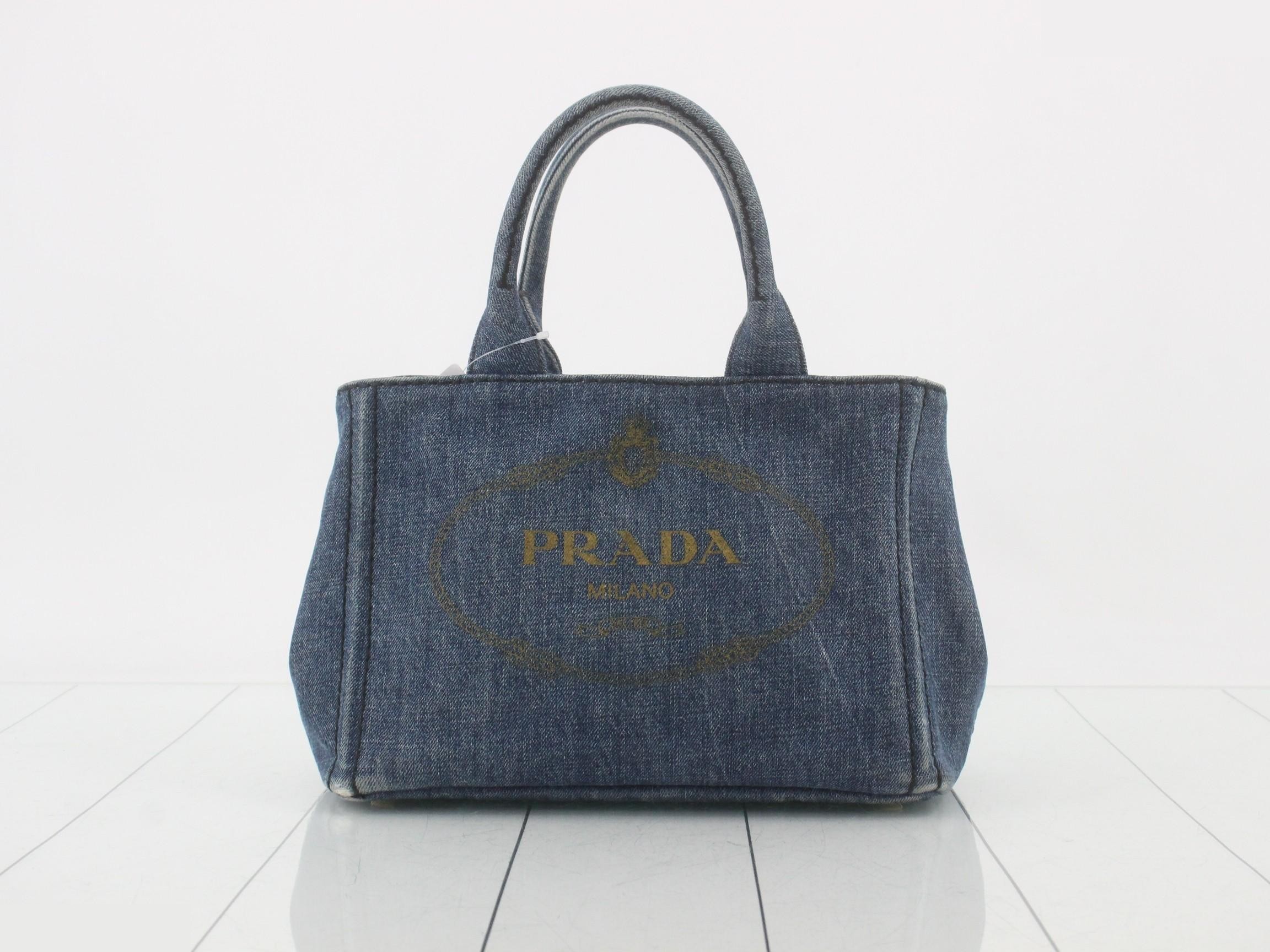 Canapa Denim Blue Triangle Logo Tote Bag — view 10