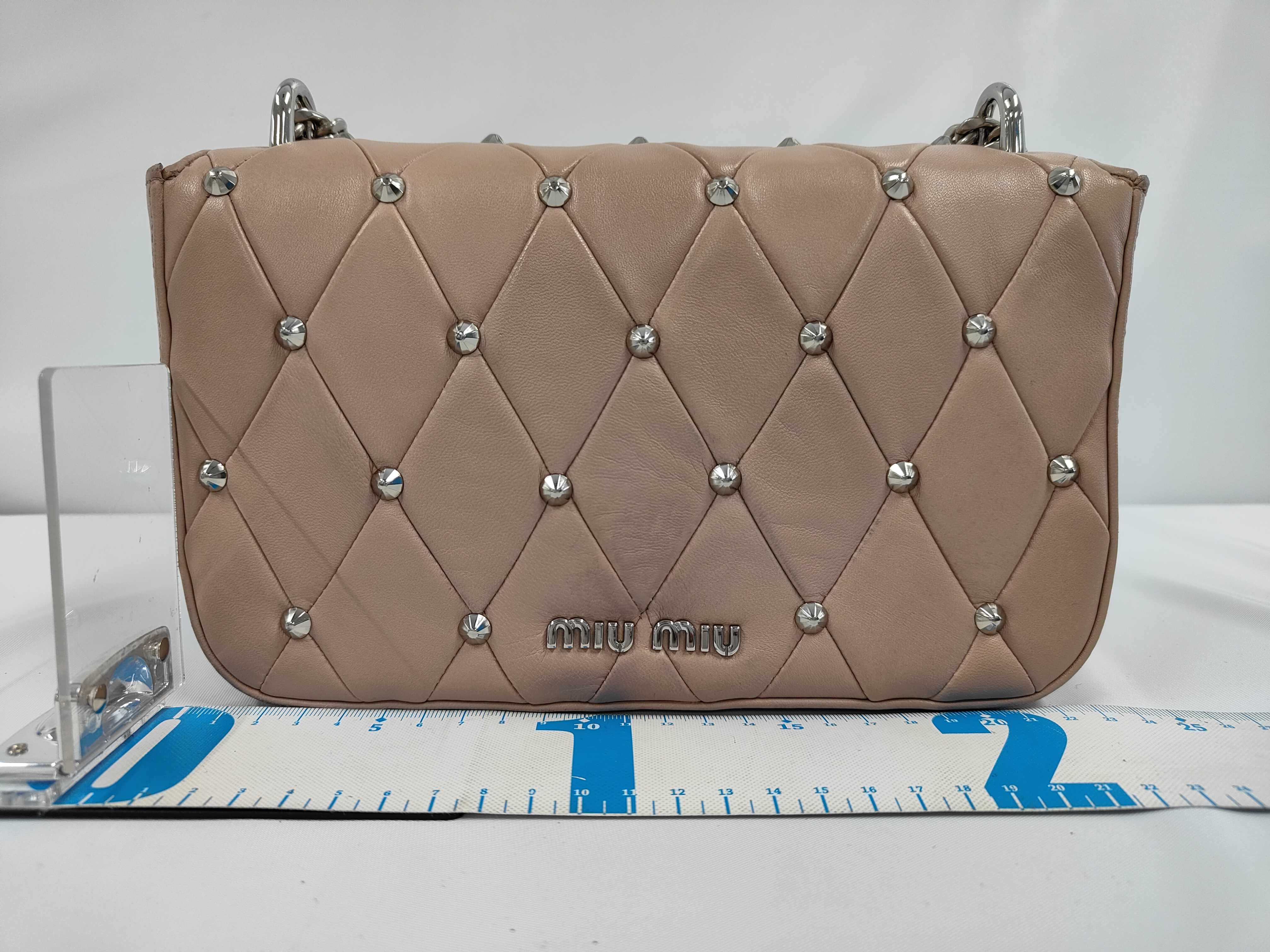 Quilted Studded Chain Shoulder Bag — view 2