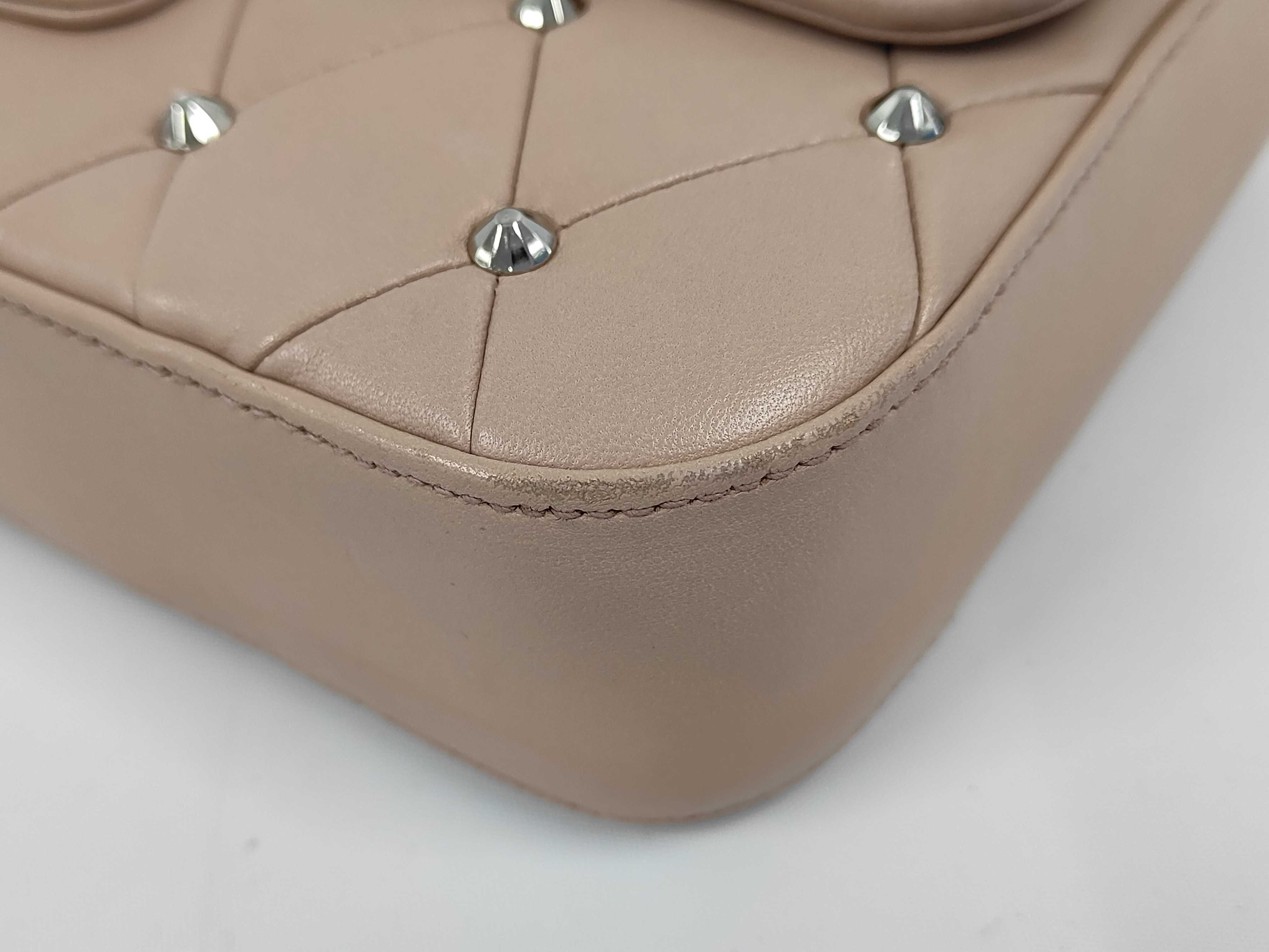 Quilted Studded Chain Shoulder Bag — view 4
