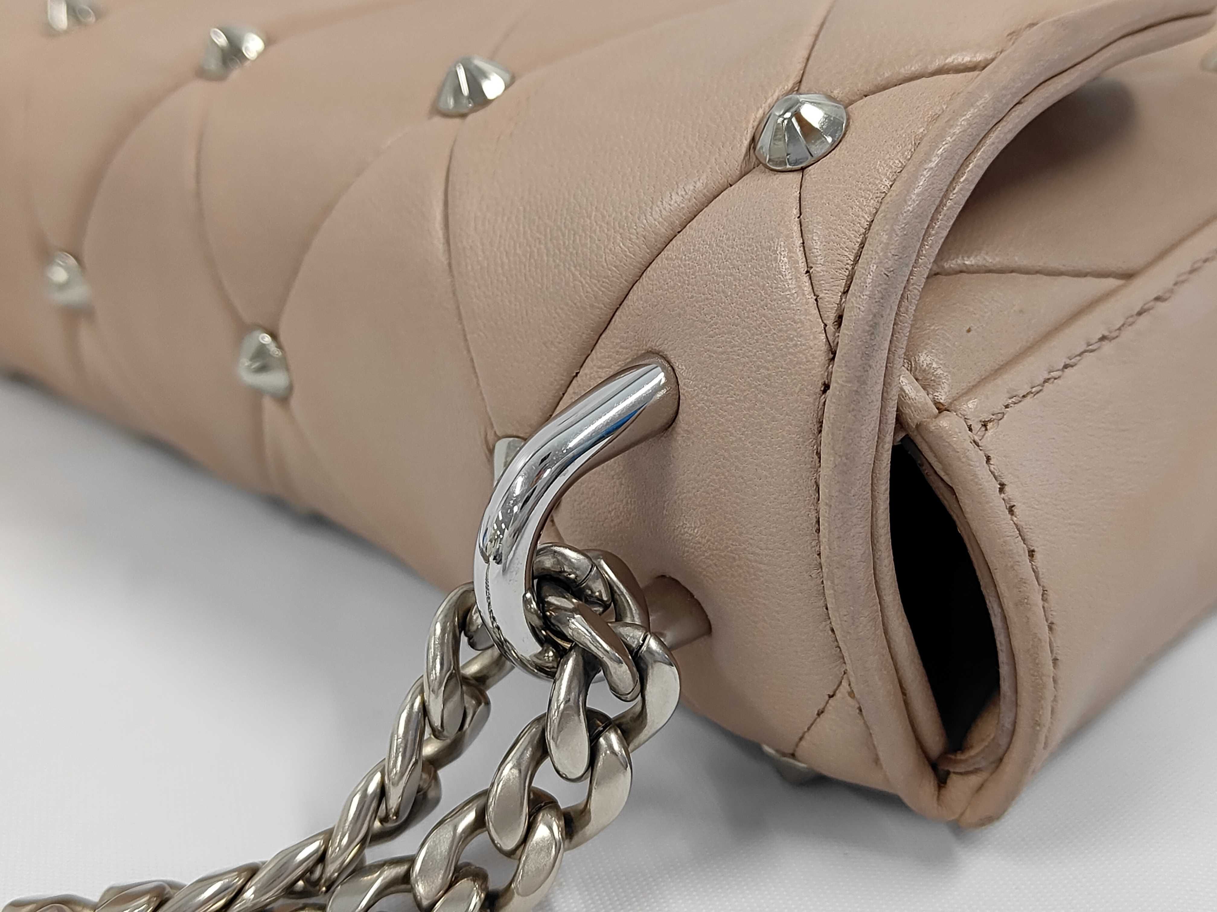 Quilted Studded Chain Shoulder Bag — view 6