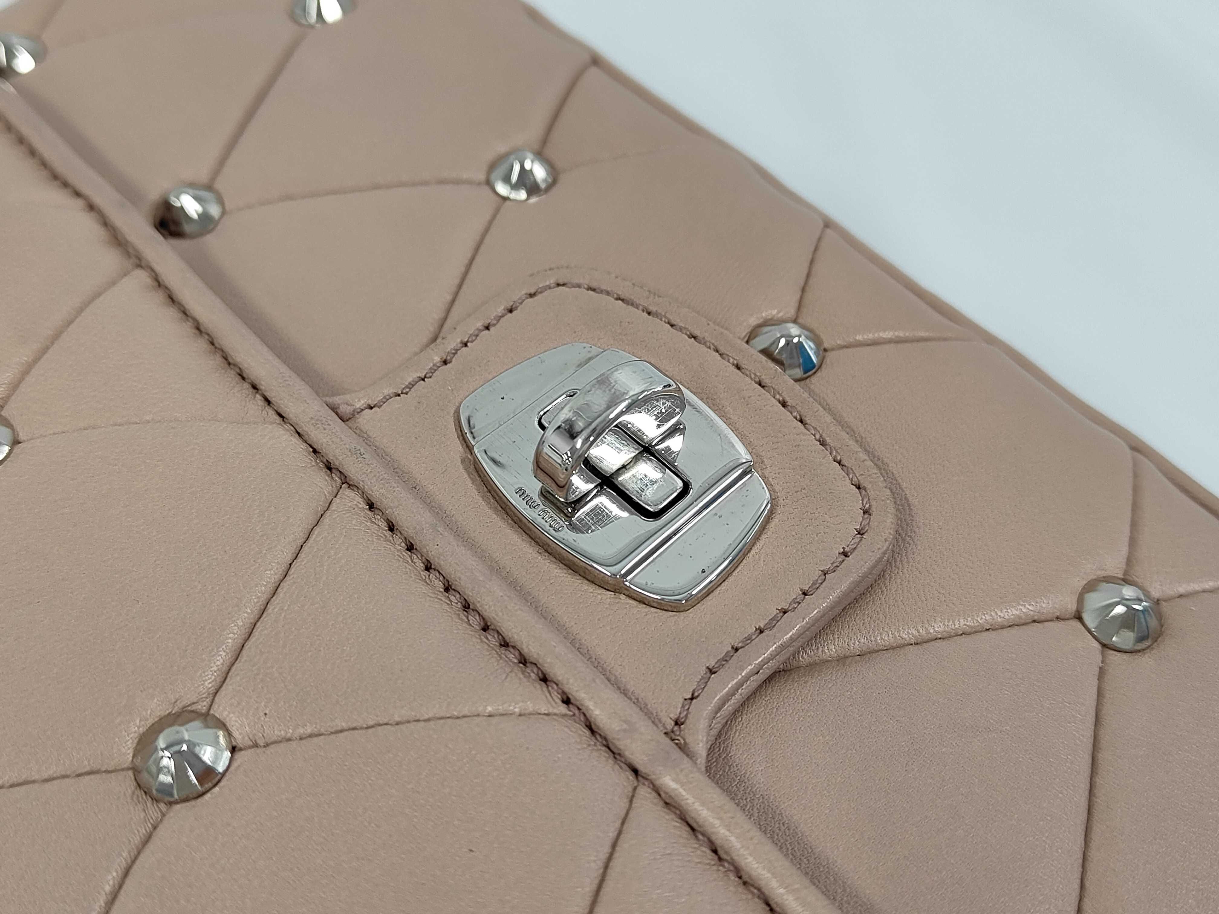 Quilted Studded Chain Shoulder Bag — view 7