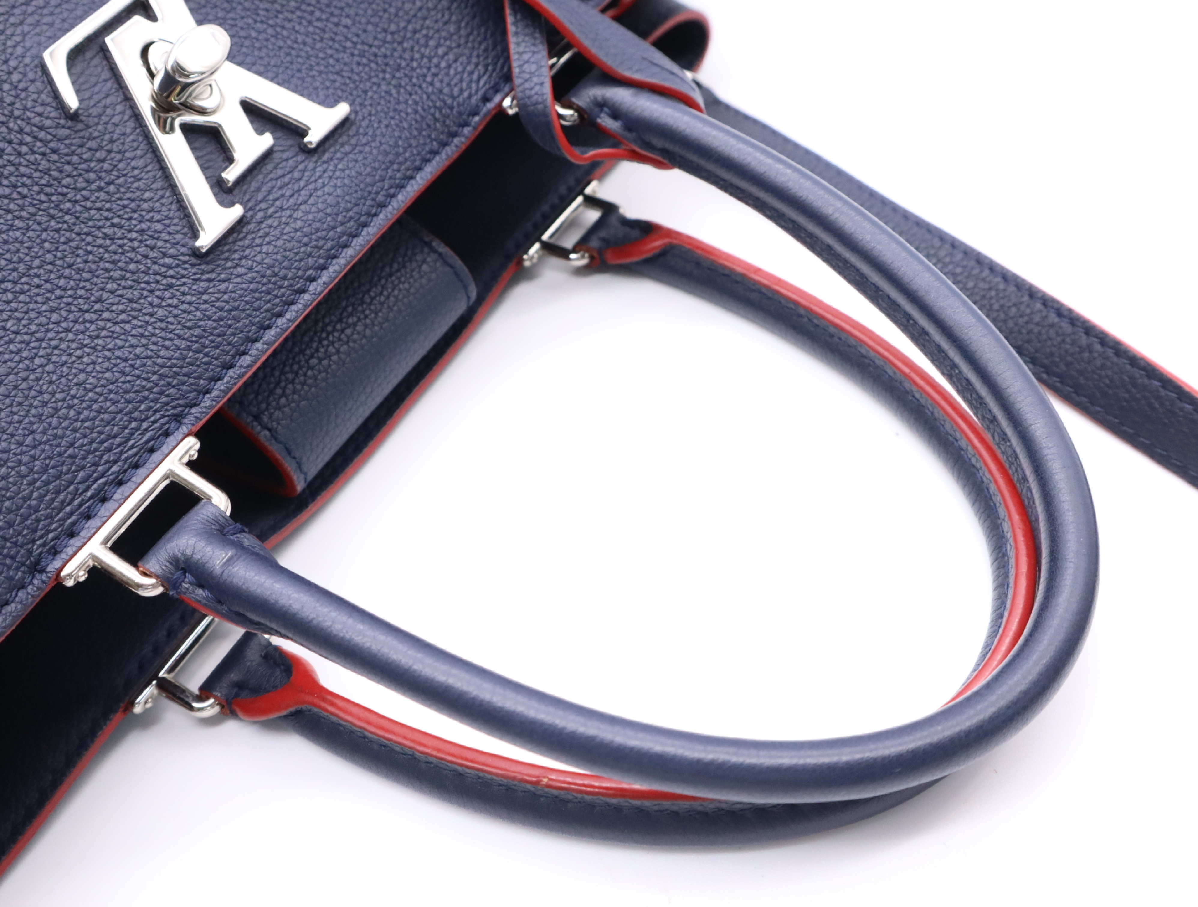 M53645 Lockme Day Marine Rouge Handbag with Shoulder Strap and Clochette — view 13