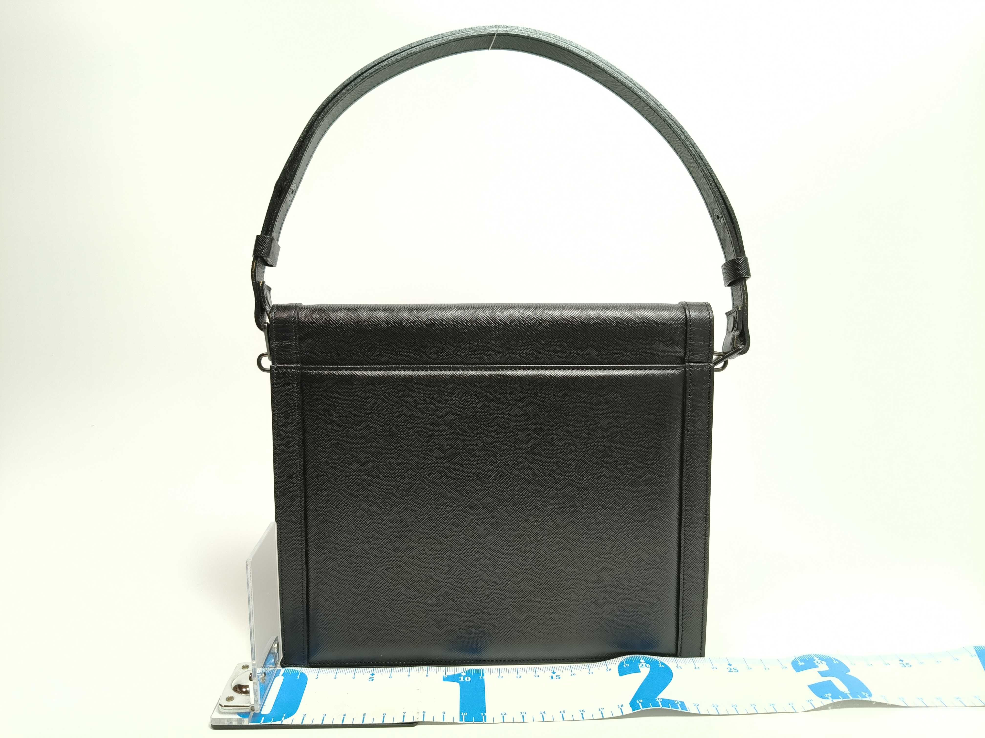 Vintage Handbag, Black Flap Handbag — view 2