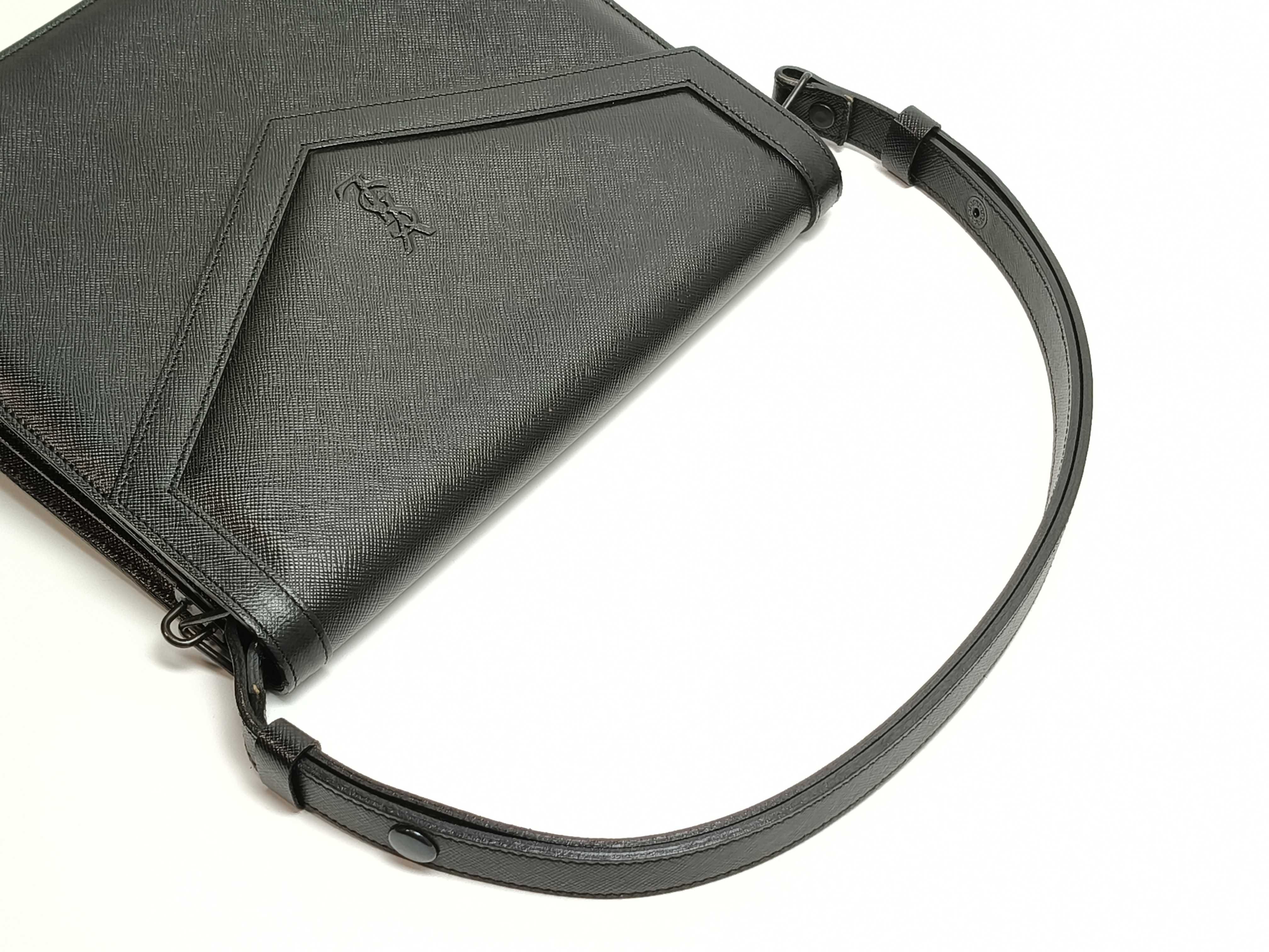 Vintage Handbag, Black Flap Handbag — view 3