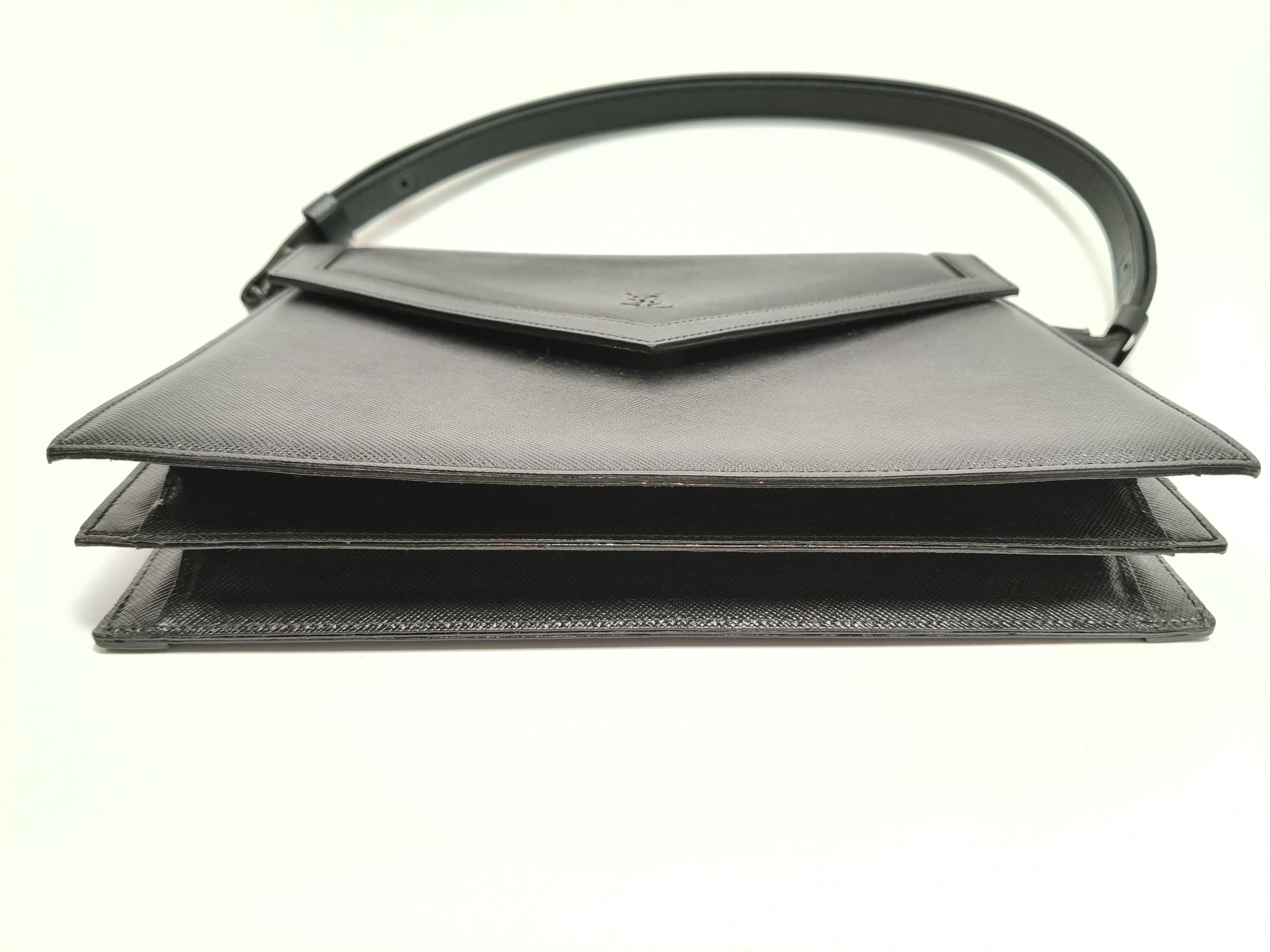 Vintage Handbag, Black Flap Handbag — view 7