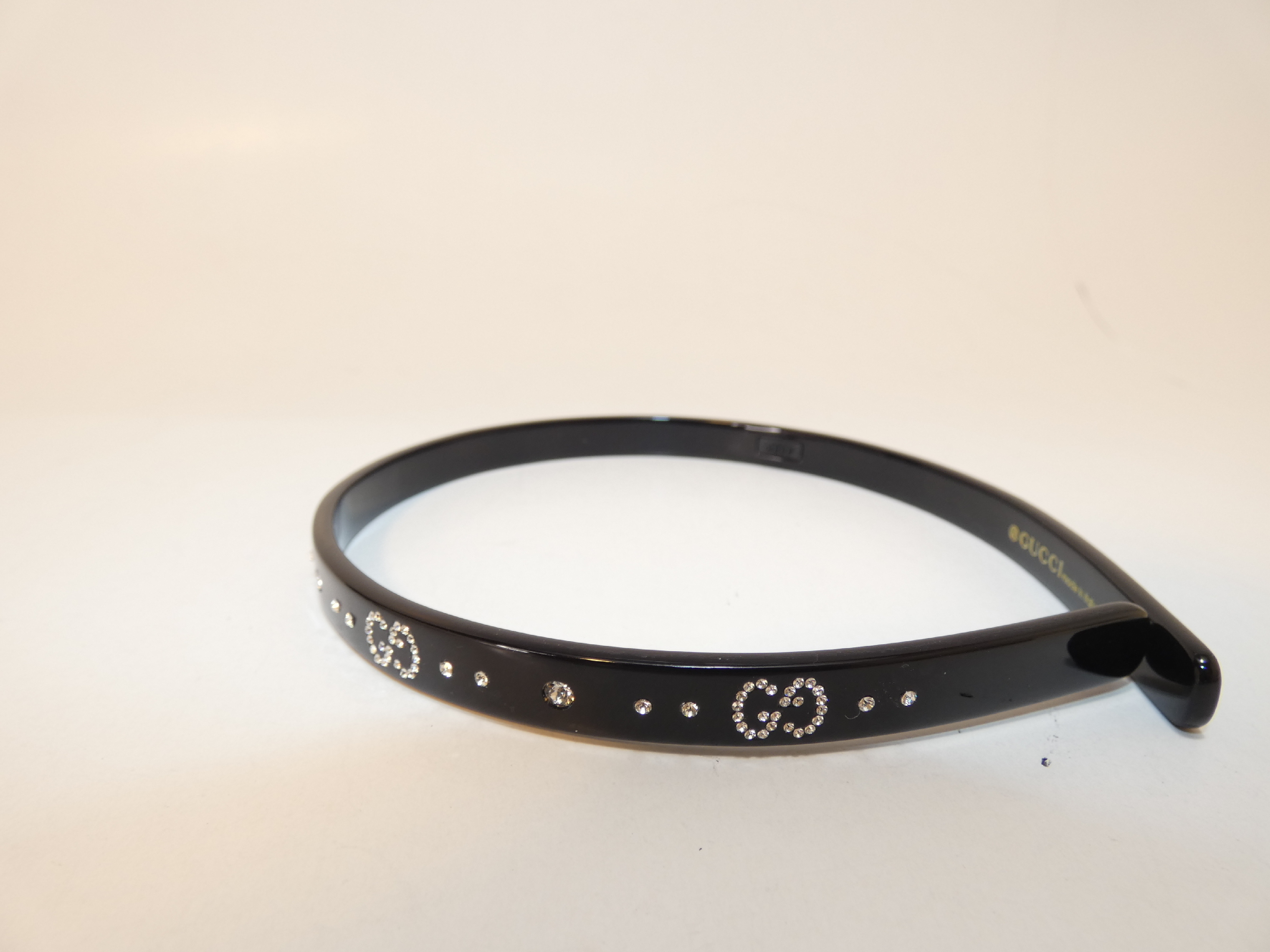 GG Rhinestone Black Headband Hair Accessory — view 2