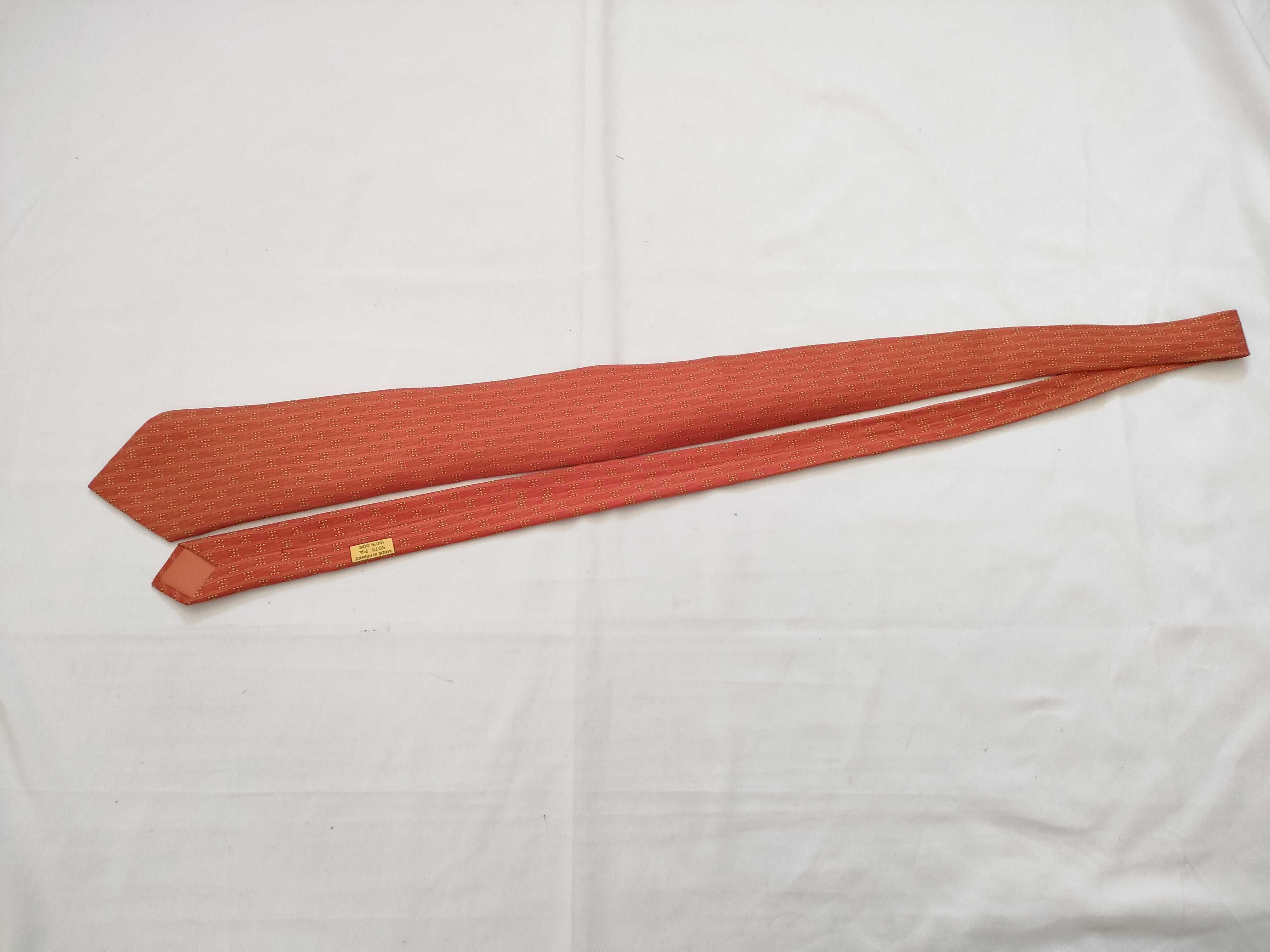 silk tie, orange, other accessories — view 2