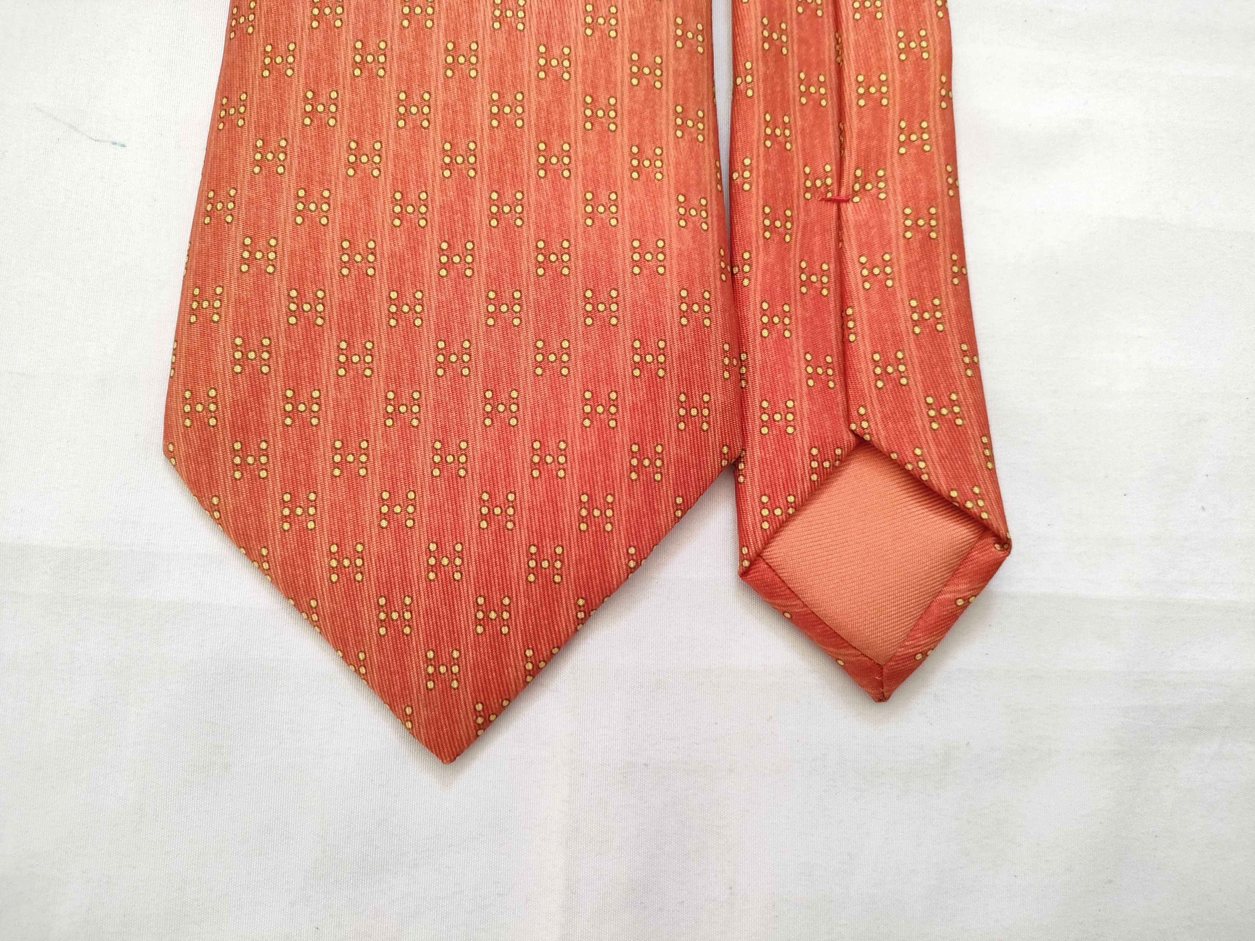 silk tie, orange, other accessories — view 4