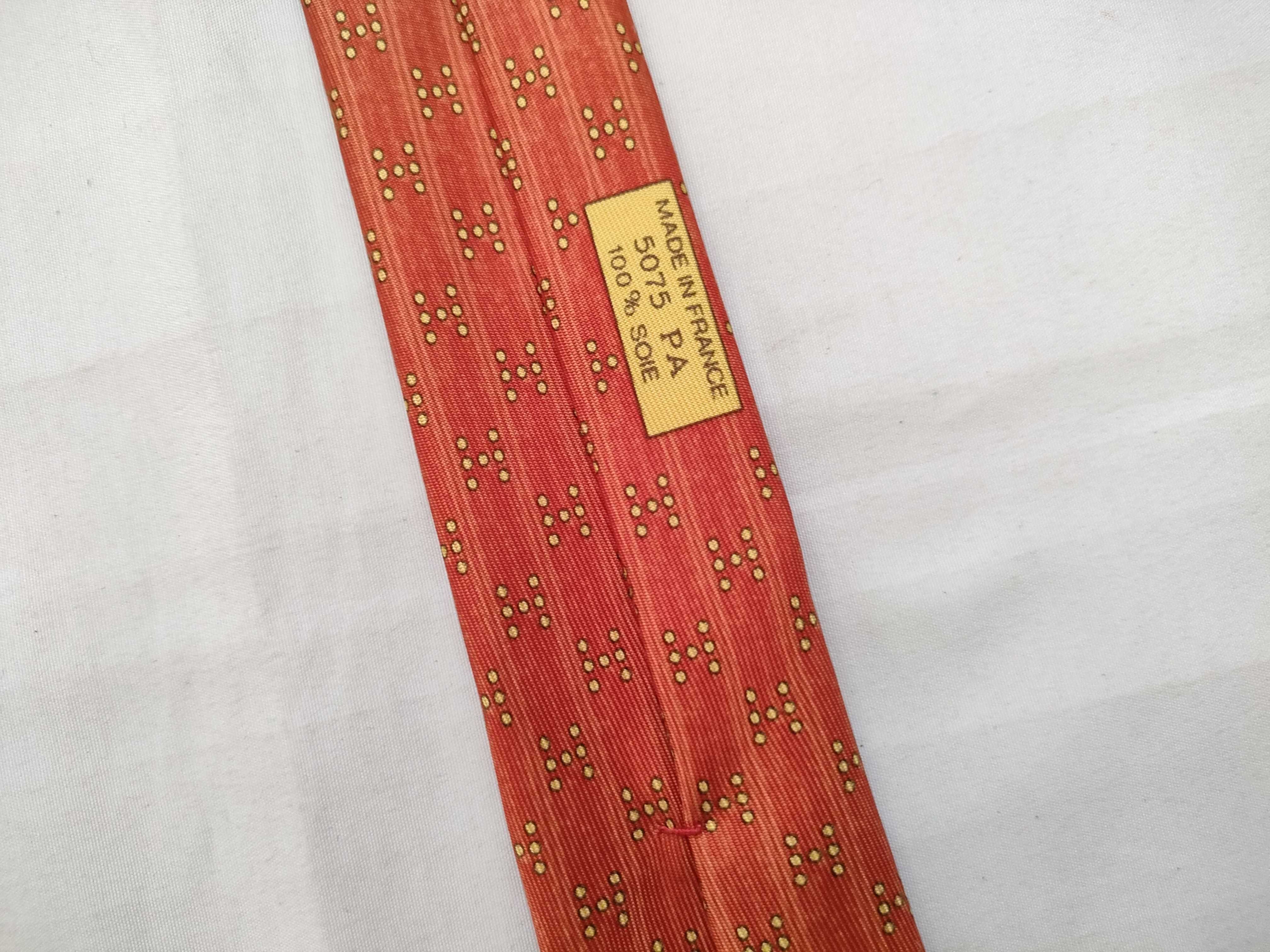 silk tie, orange, other accessories — view 5