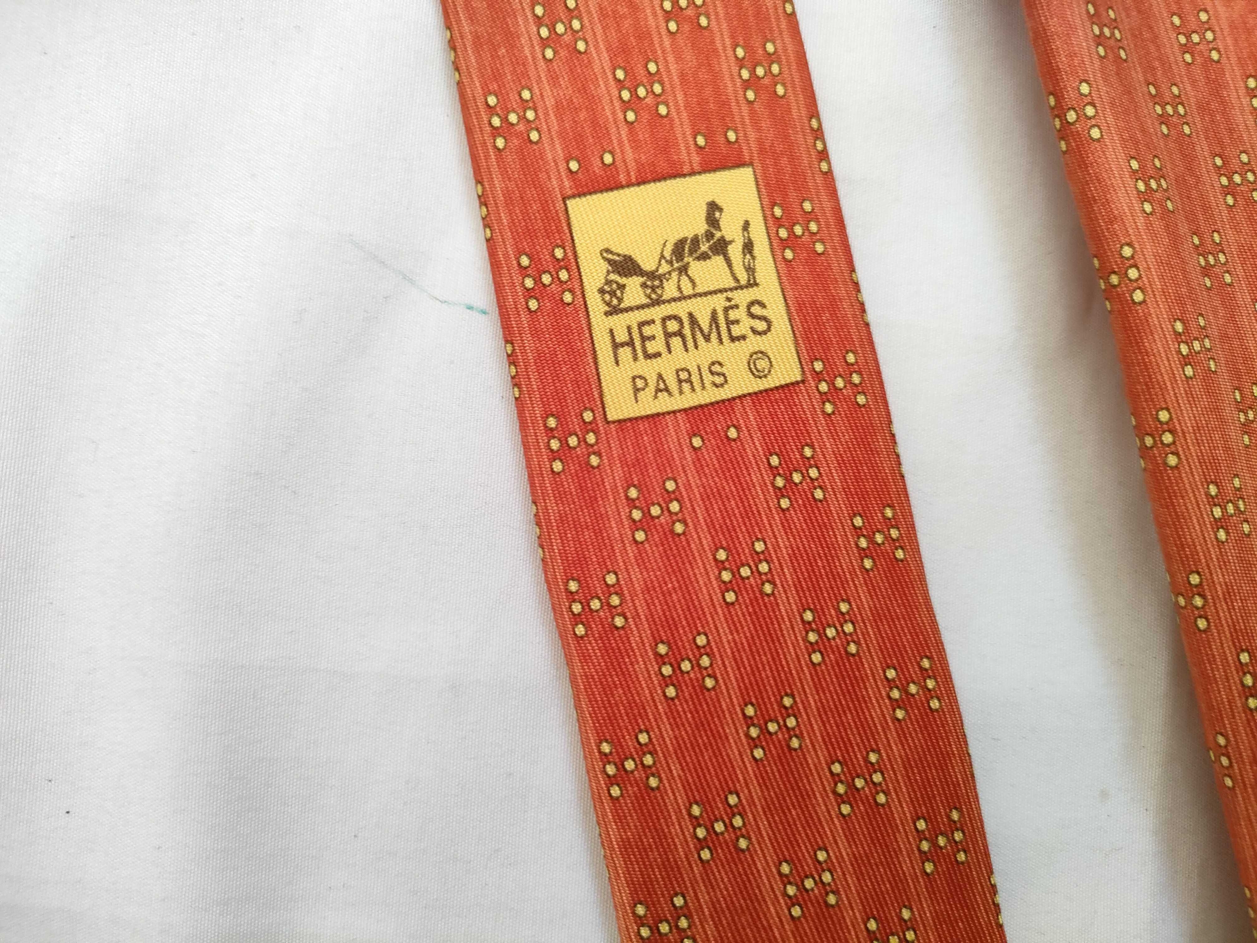 silk tie, orange, other accessories — view 7