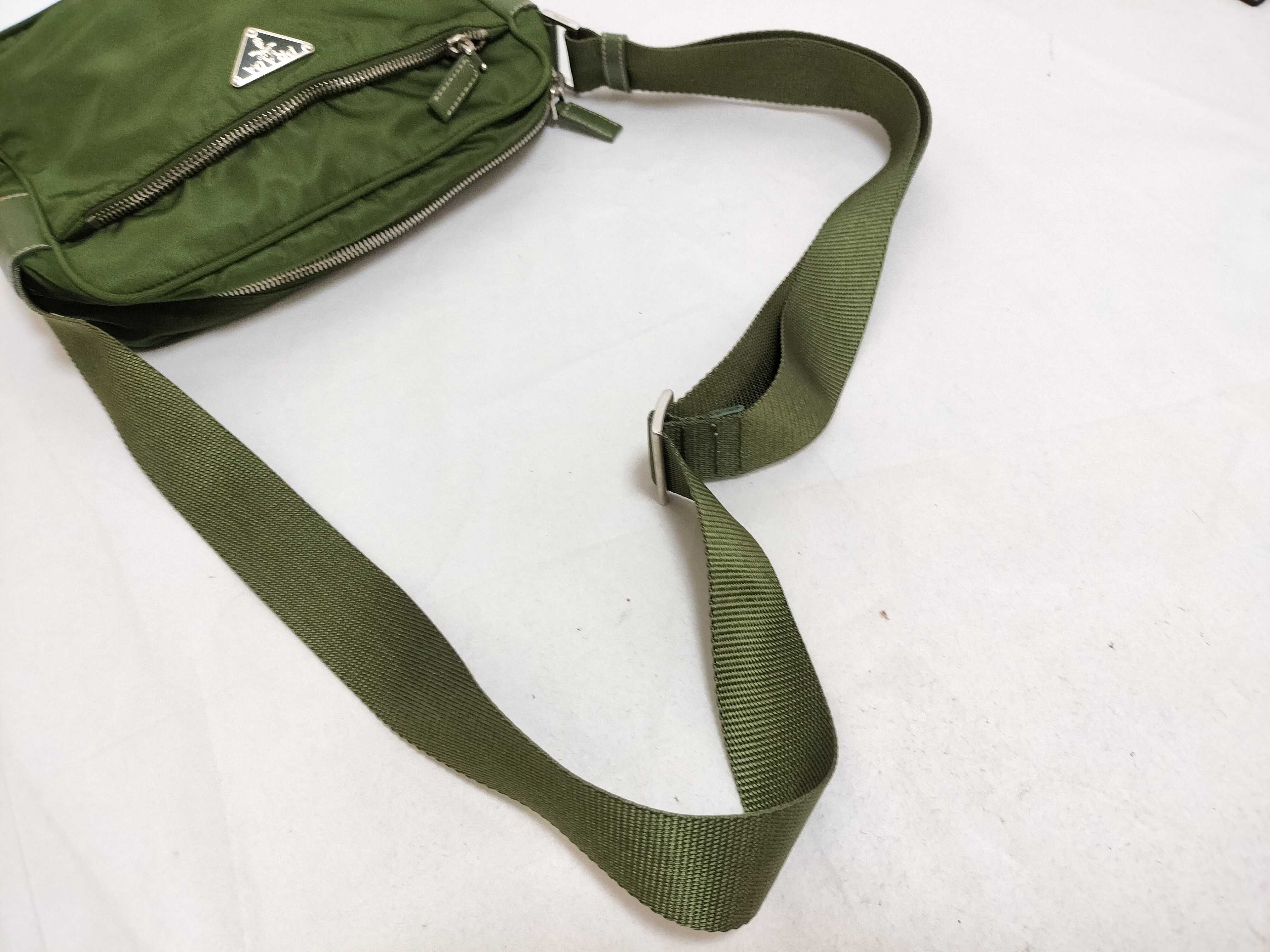 Nylon Prada Camera Bag Green Shoulder Bag — view 3