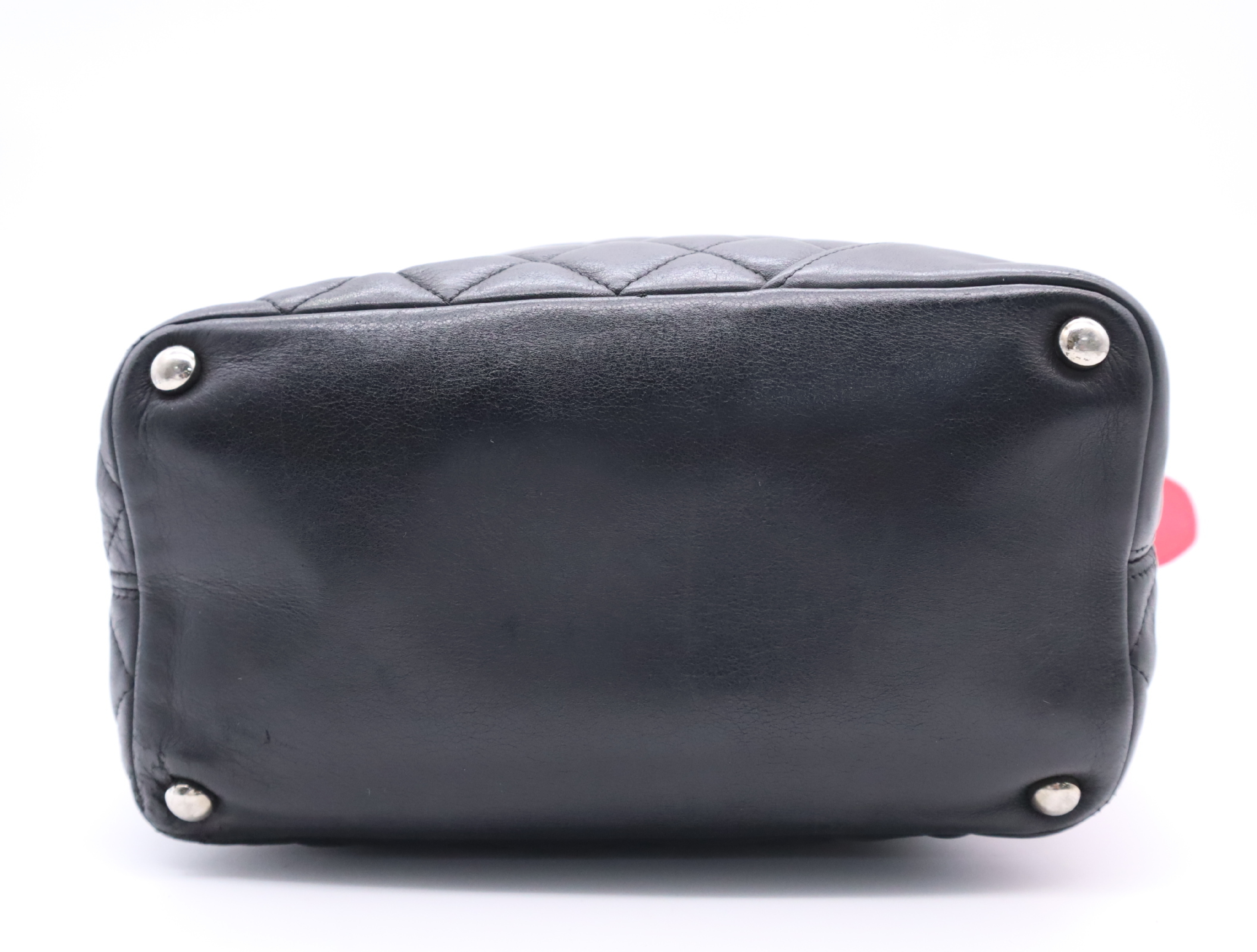 Lambskin Cambon Tote Bag, Black, Silver Hardware, with Seal. — view 4