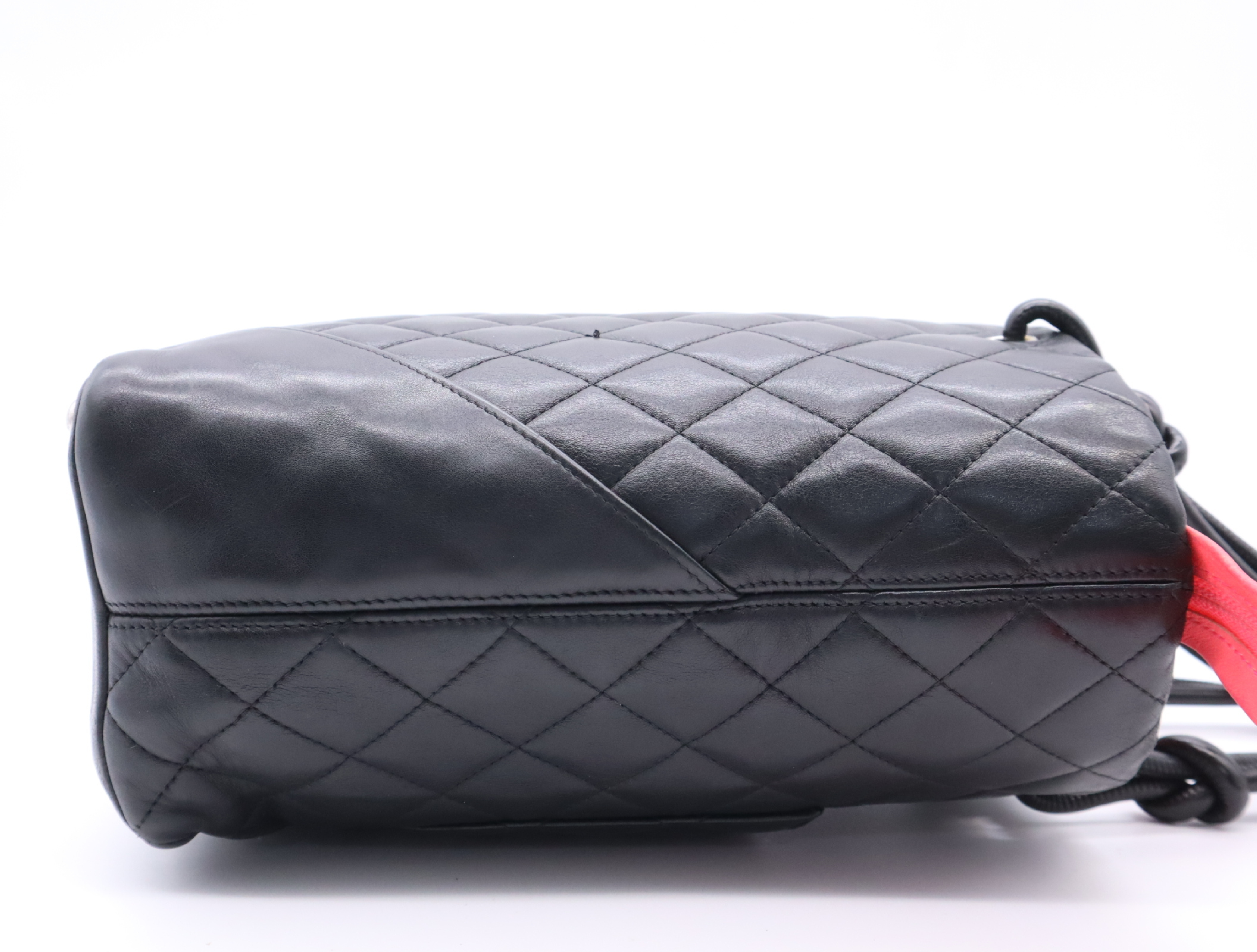 Lambskin Cambon Tote Bag, Black, Silver Hardware, with Seal. — view 5
