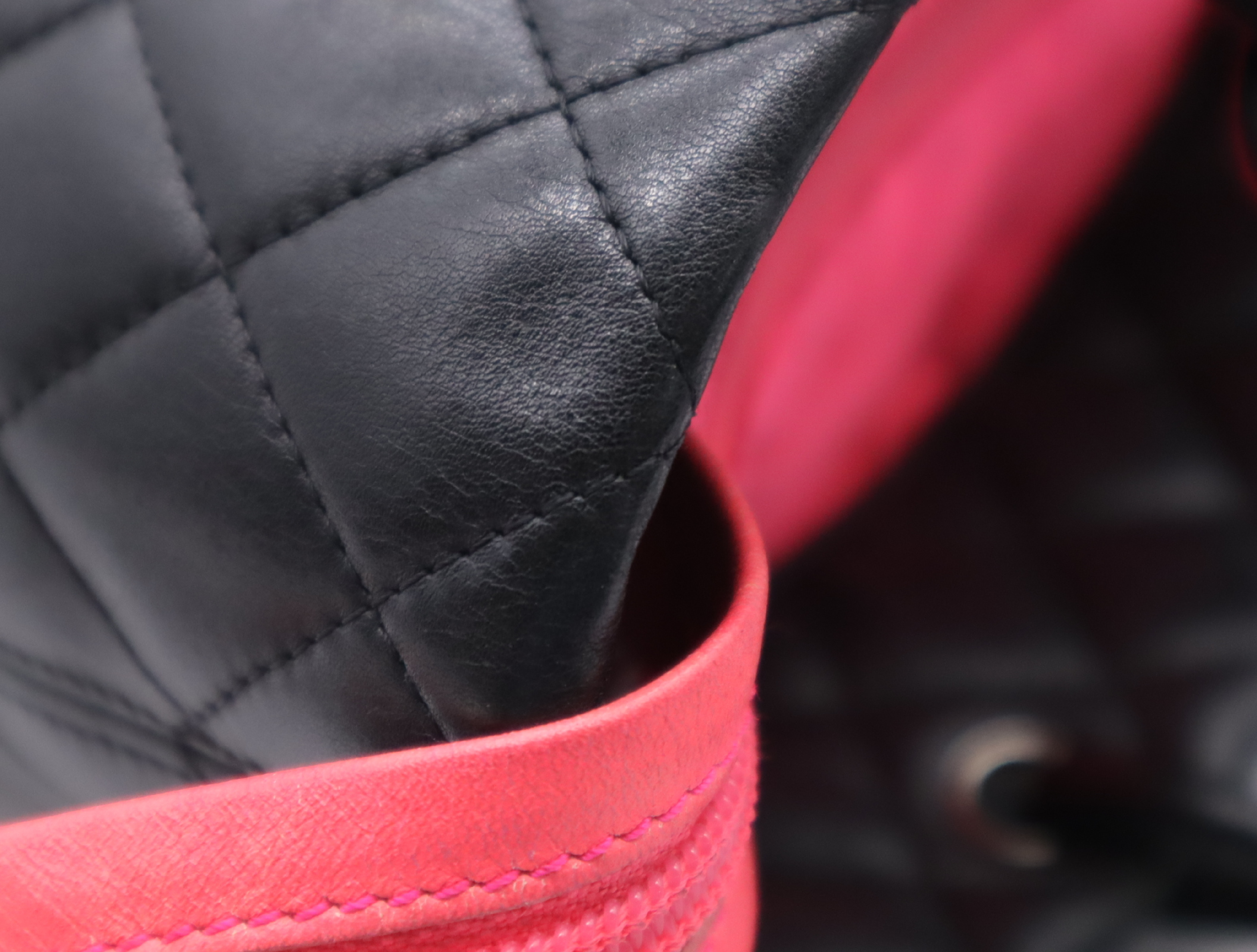 Lambskin Cambon Tote Bag, Black, Silver Hardware, with Seal. — view 8