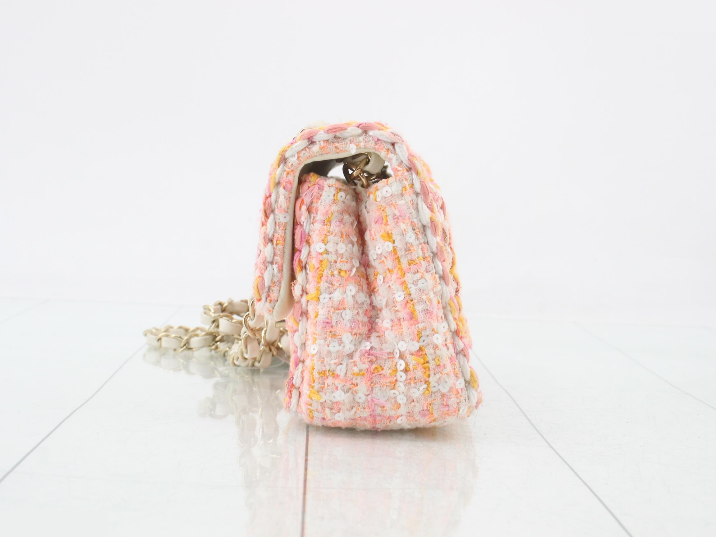 Tweed Mini Matelassé Shoulder Bag — view 3