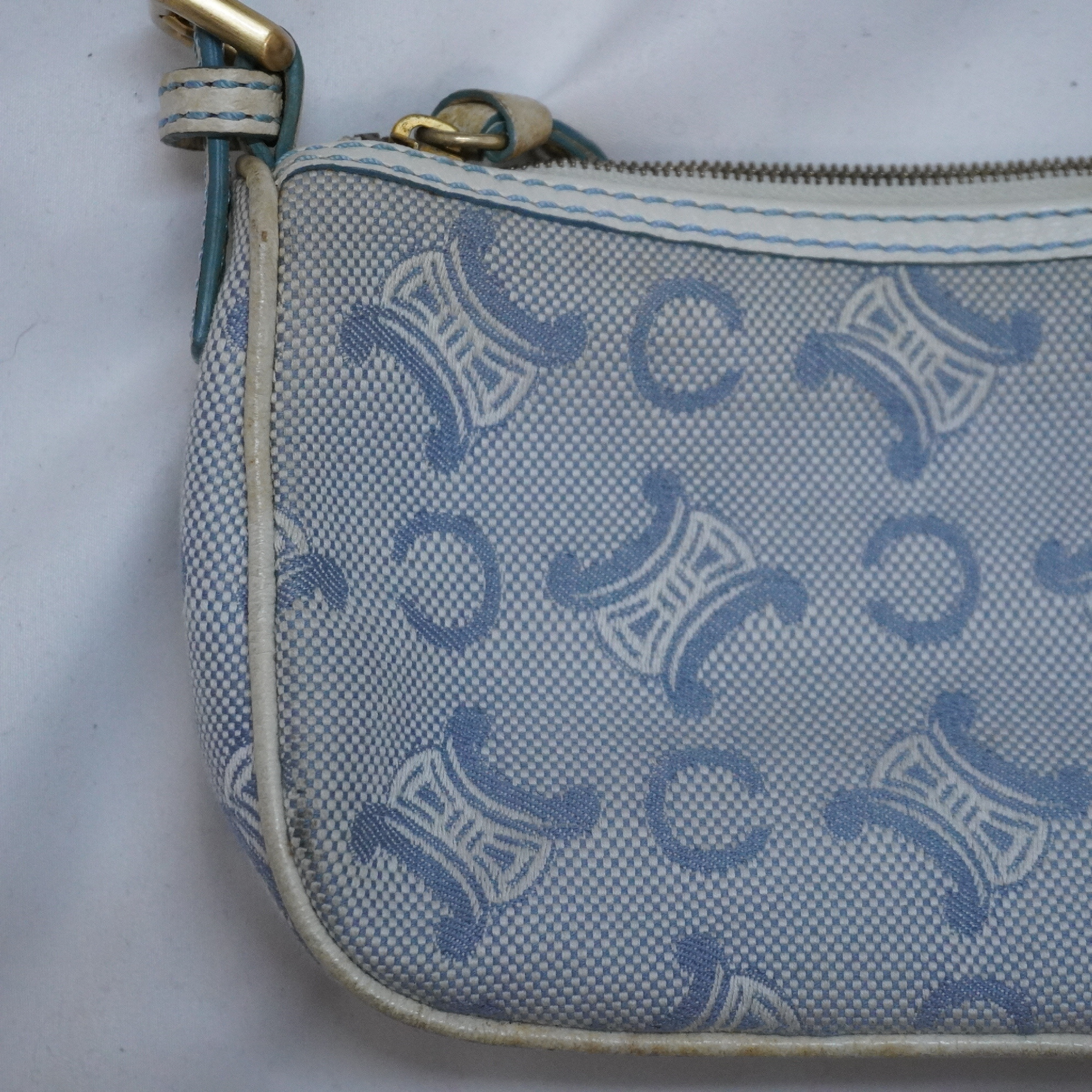 Vintage C Macadam Canvas Leather Trim Accessory Bag Pouch — view 2