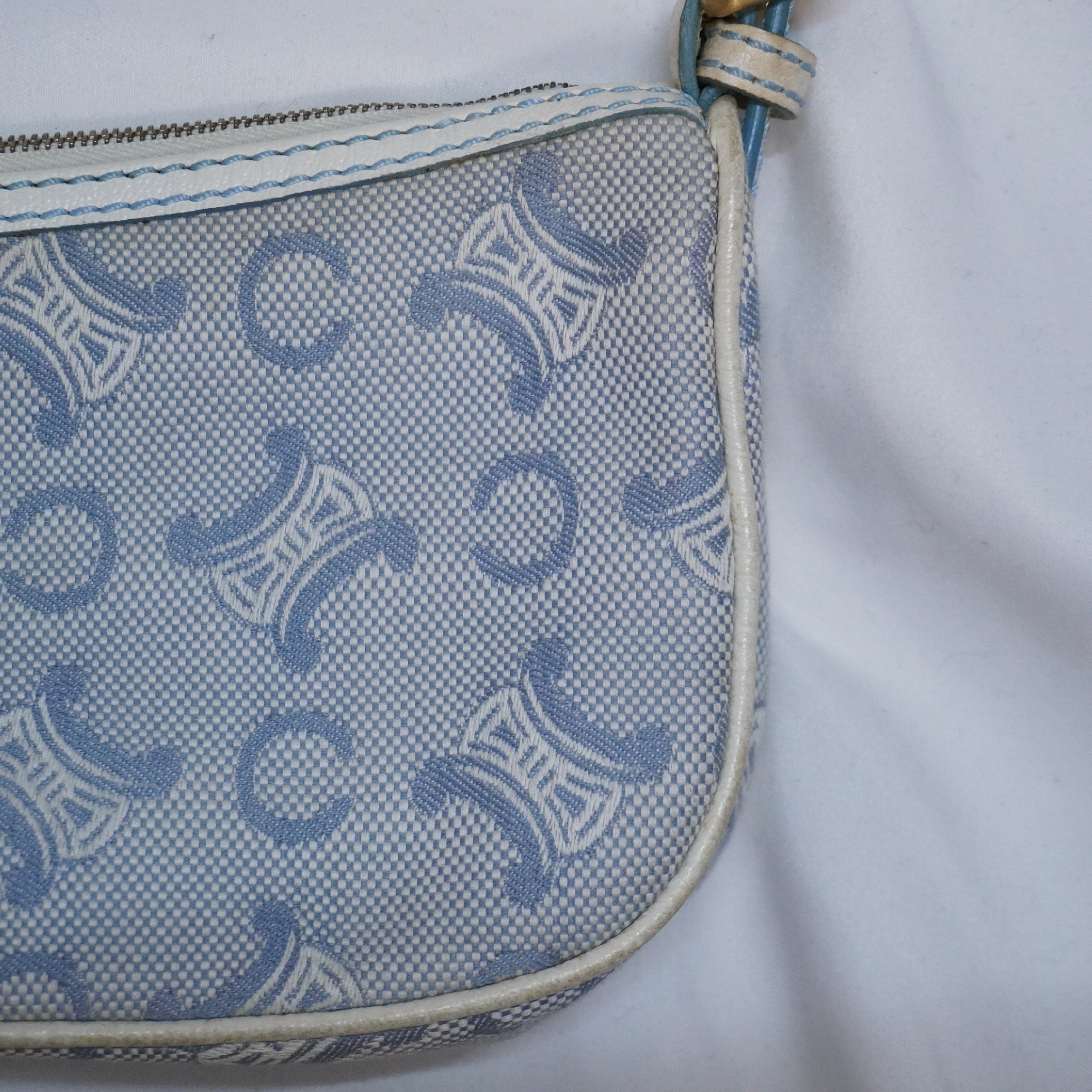 Vintage C Macadam Canvas Leather Trim Accessory Bag Pouch — view 3