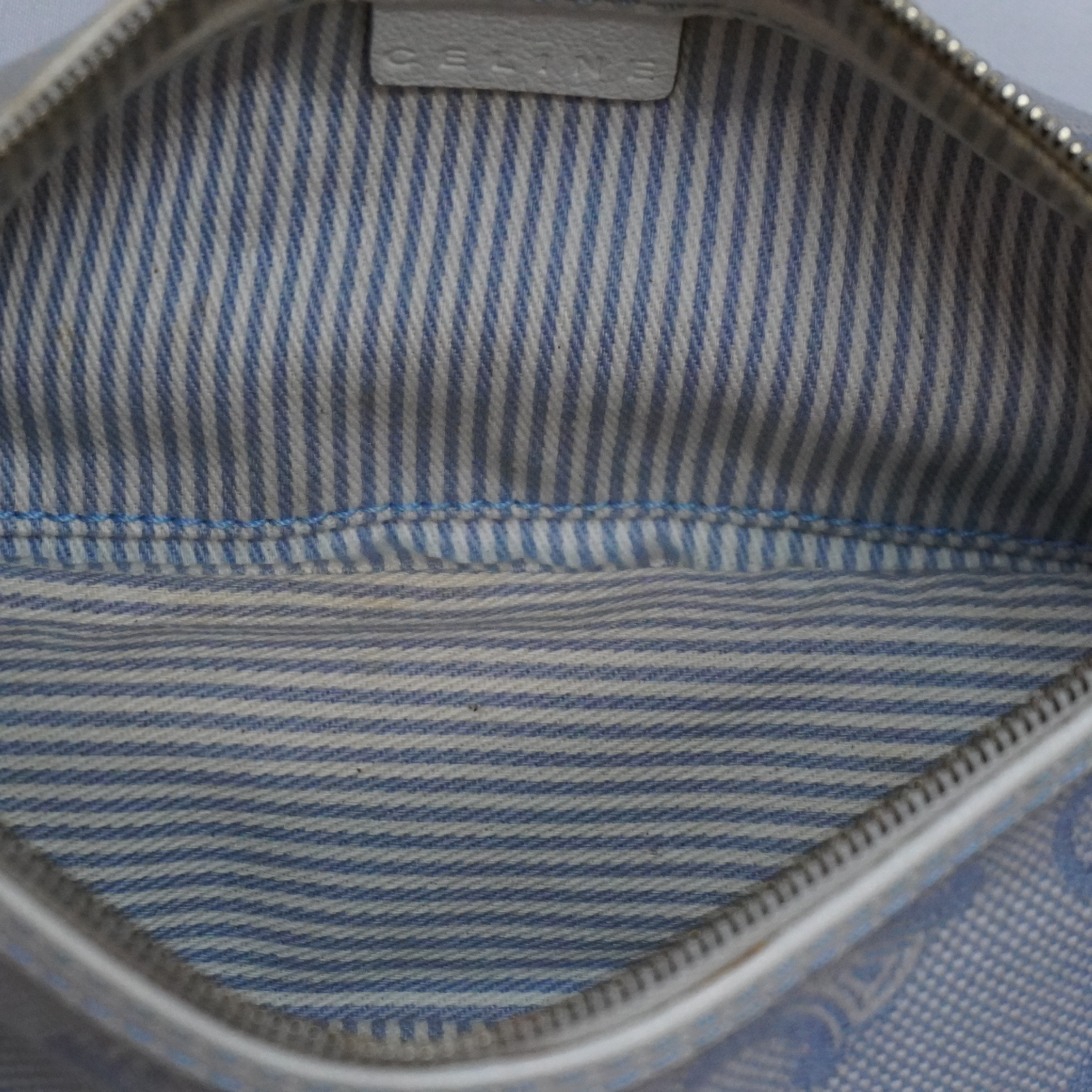 Vintage C Macadam Canvas Leather Trim Accessory Bag Pouch — view 7