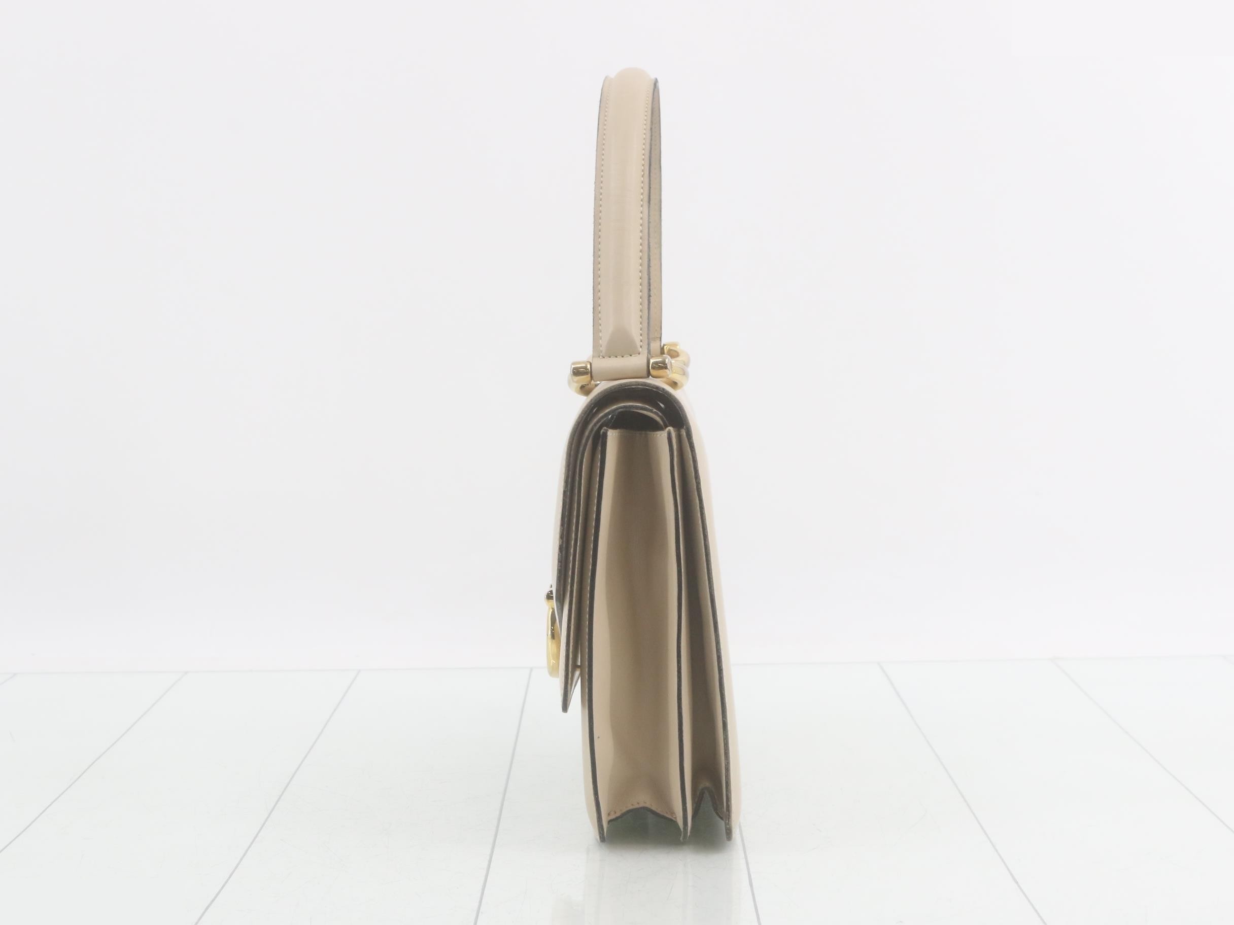 Double flap leather handbag — view 3