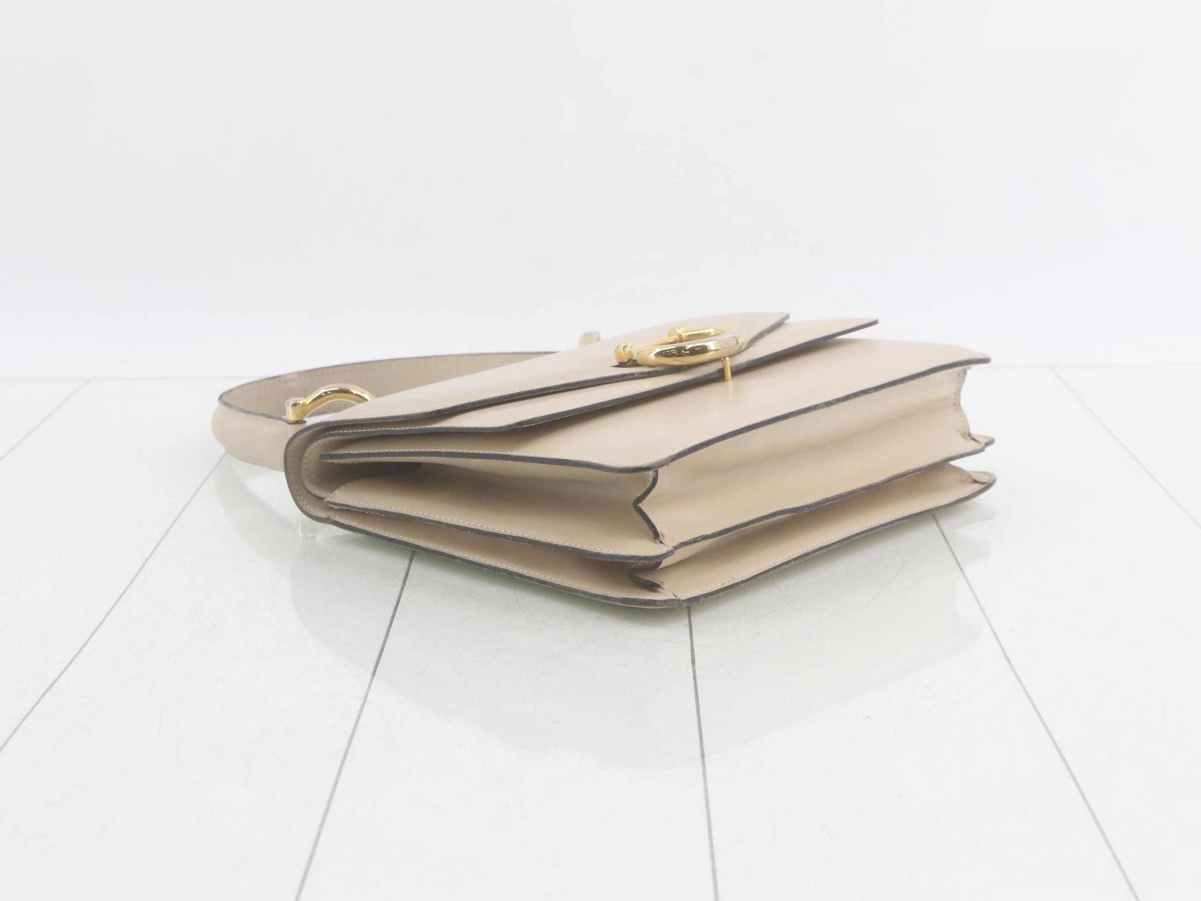 Double flap leather handbag — view 5