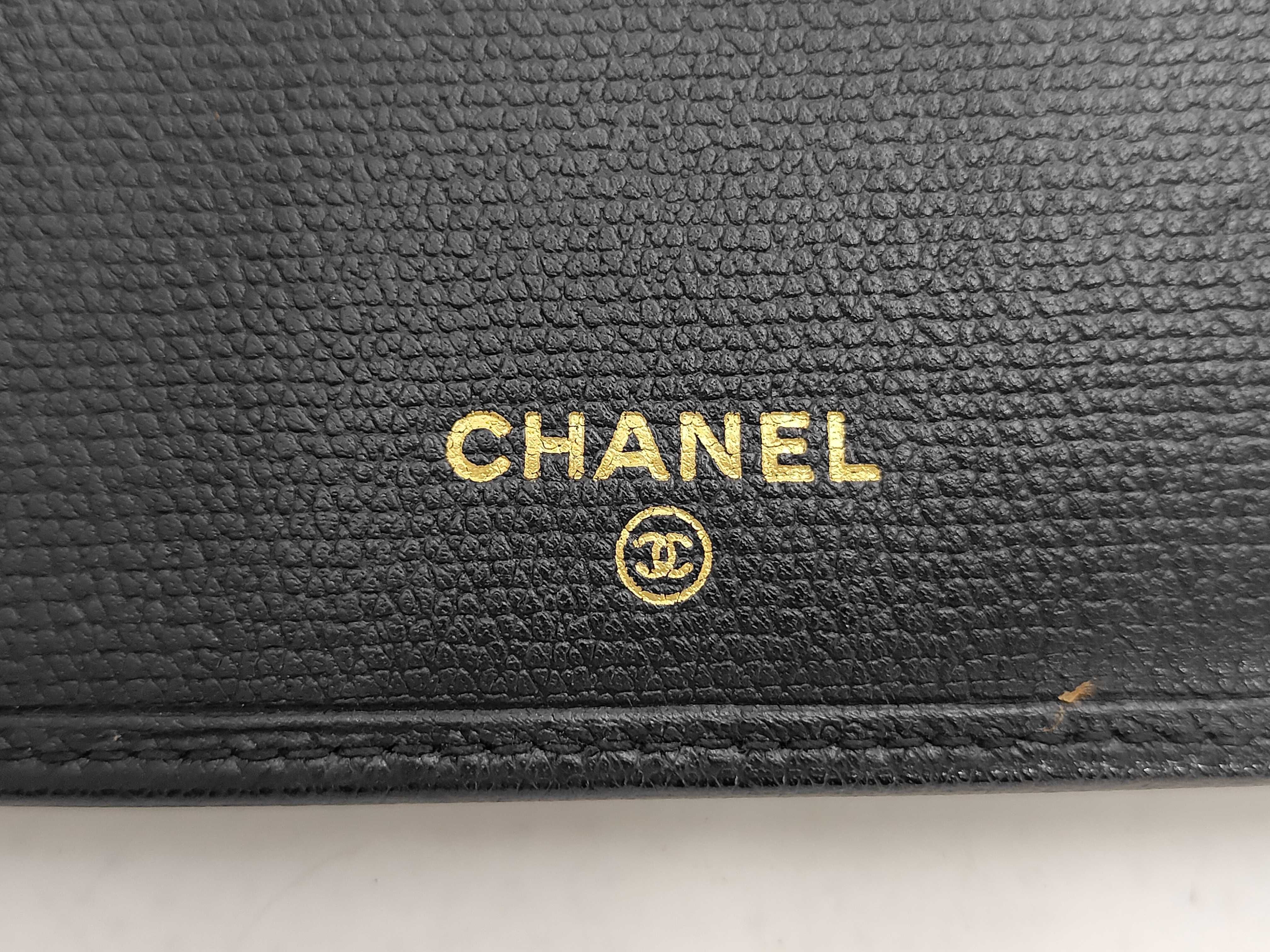 Coco Button Coco Mark Bi-fold Wallet Black with Box, Authenticity Card & Seal — view 12