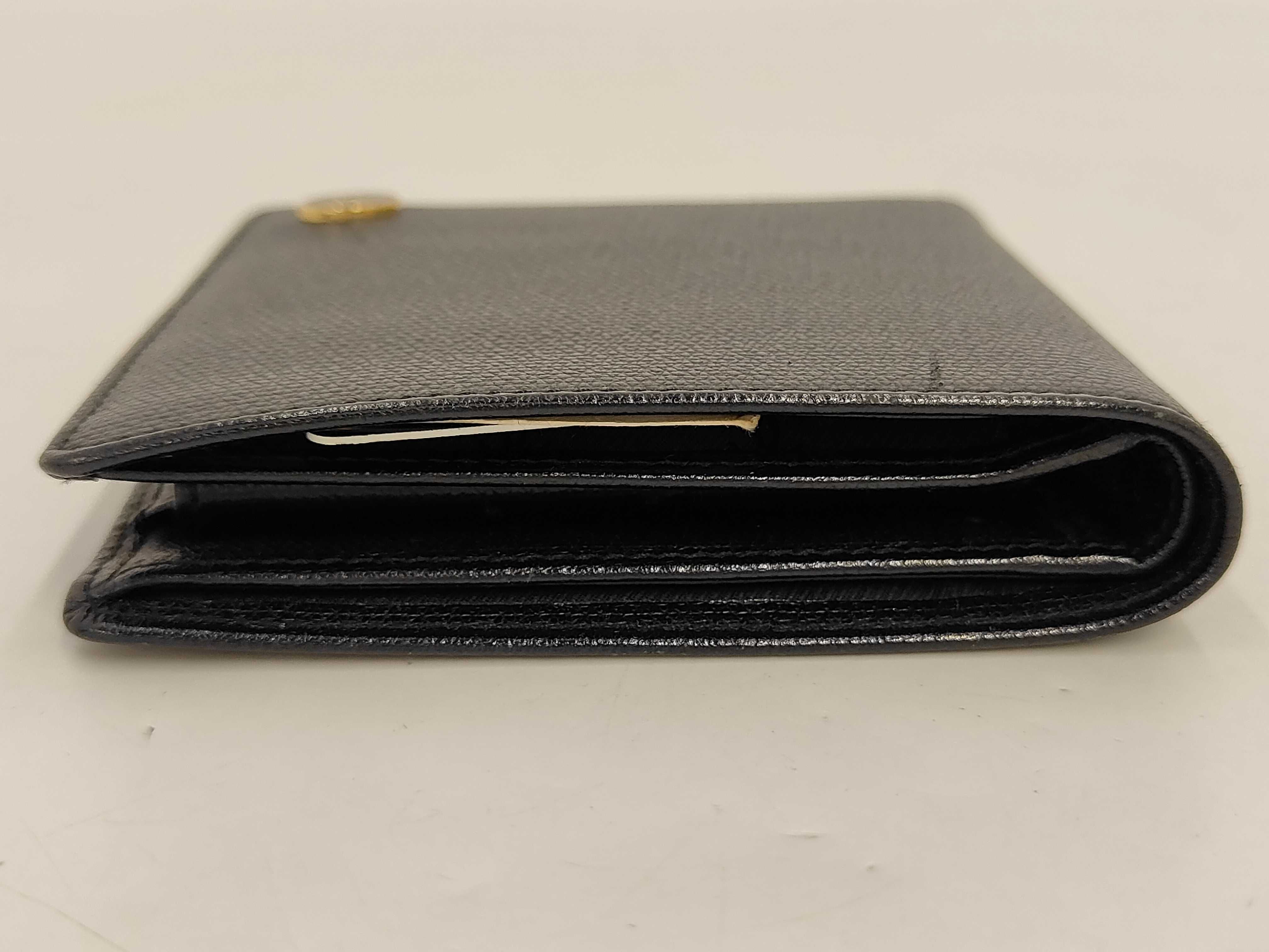 Coco Button Coco Mark Bi-fold Wallet Black with Box, Authenticity Card & Seal — view 6