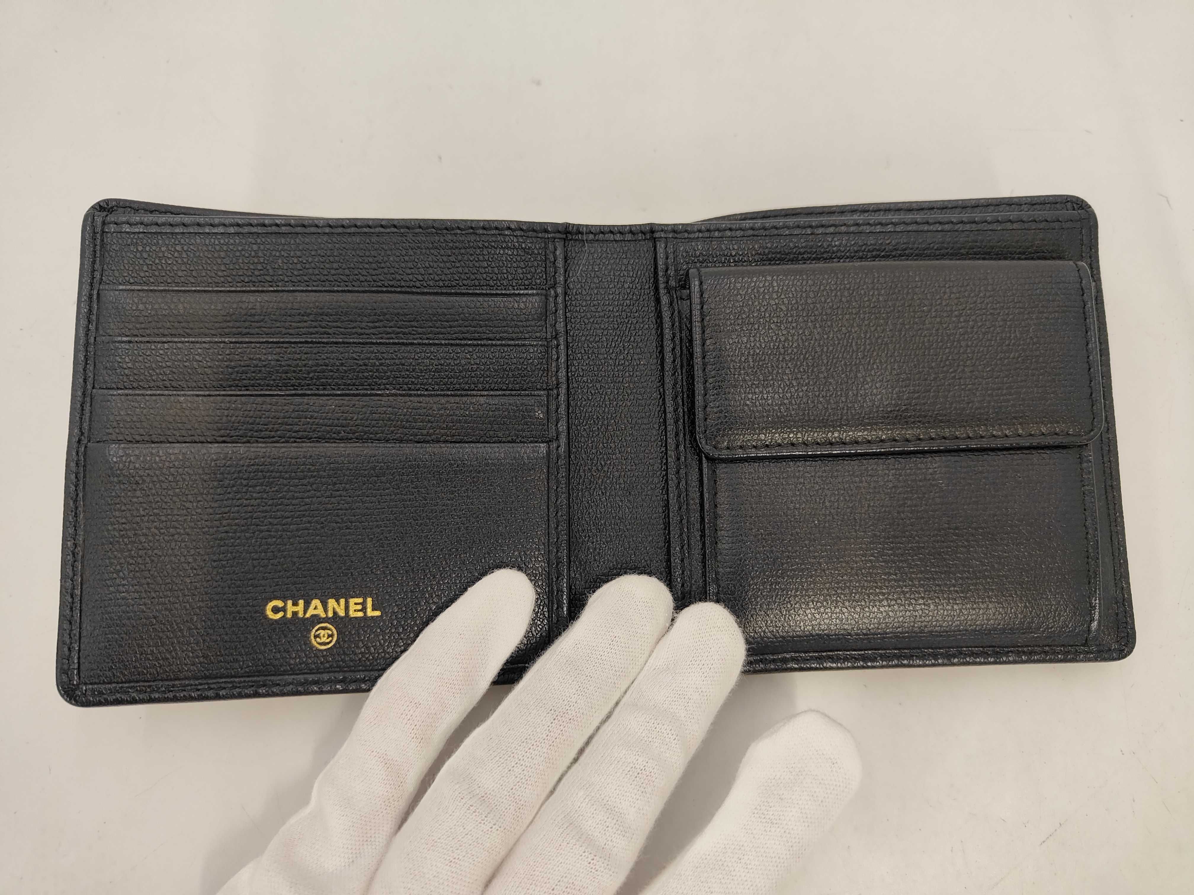 Coco Button Coco Mark Bi-fold Wallet Black with Box, Authenticity Card & Seal — view 7