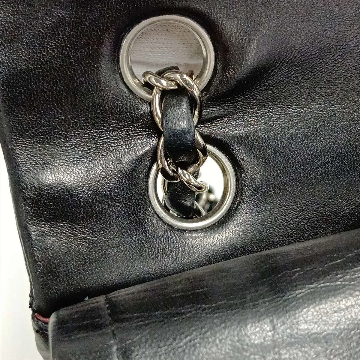 [Individually packaged] Chanel Matelassé 25 Lambskin Double Flap Double Chain Bag, Black with Gold Hardware, 13179620, Serial Number , A01112 — view 12