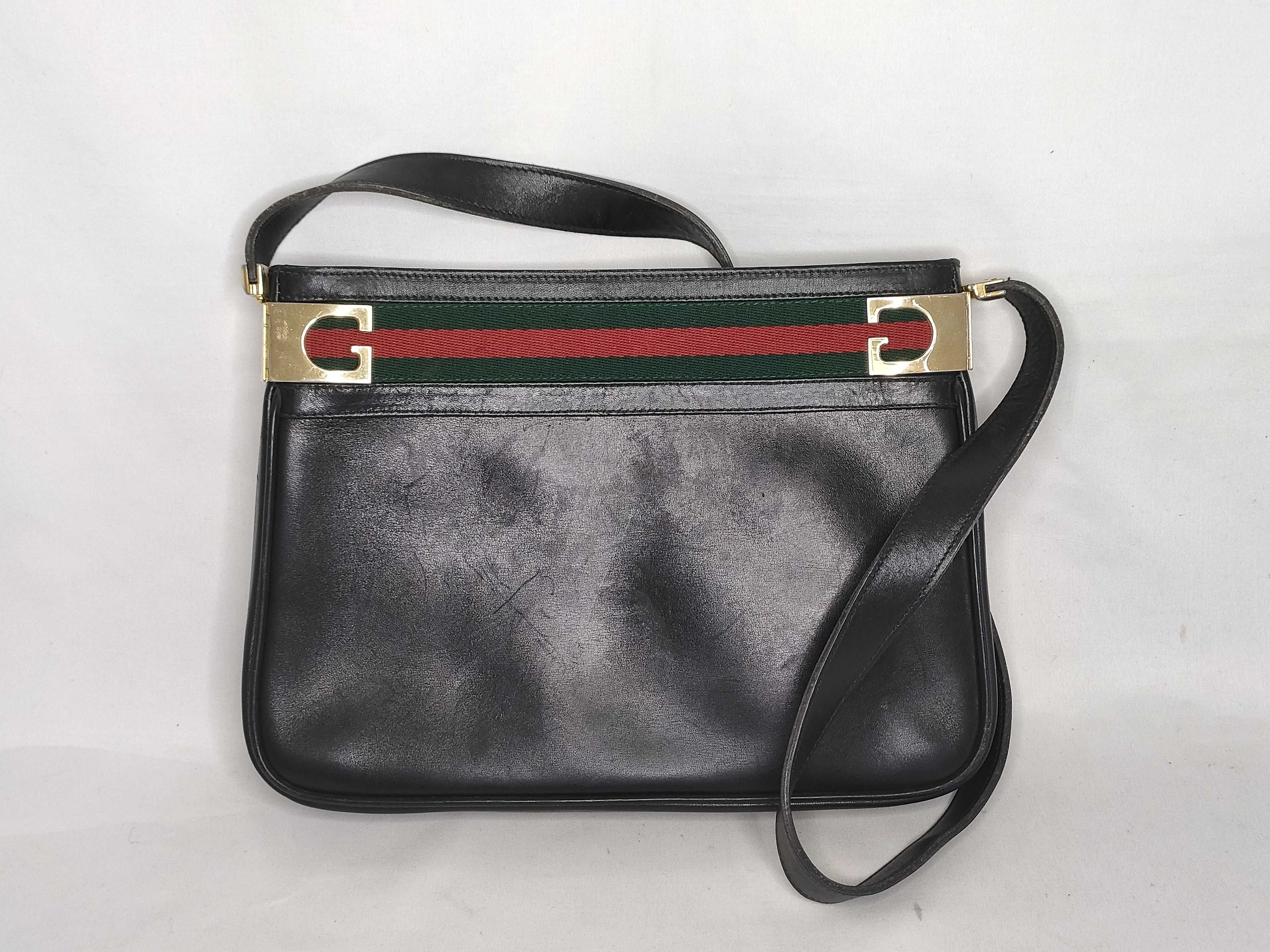 Shoulder Bag, Sherry Line, Leather, Black Shoulder Bag