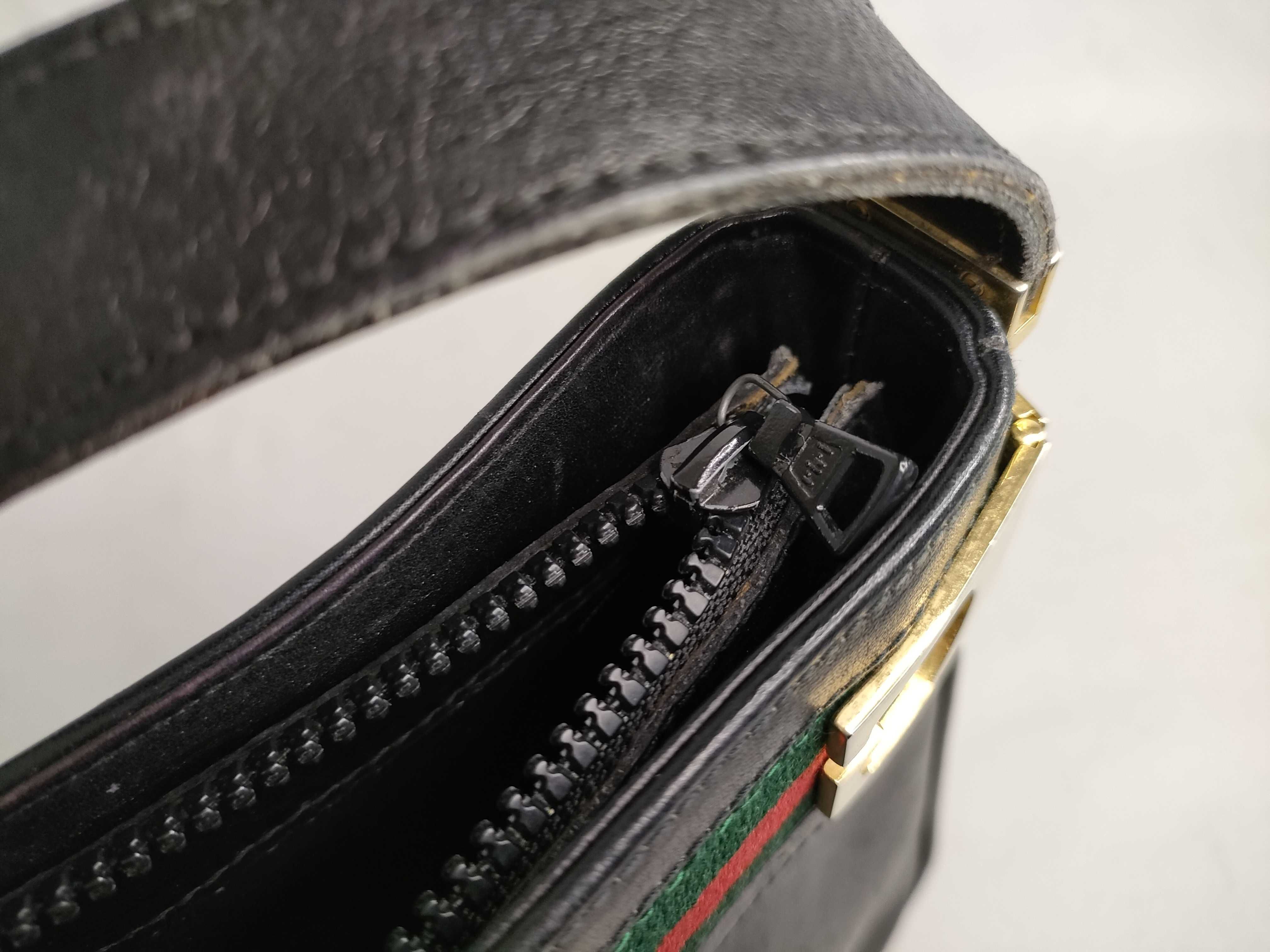 Shoulder Bag, Sherry Line, Leather, Black Shoulder Bag — view 13