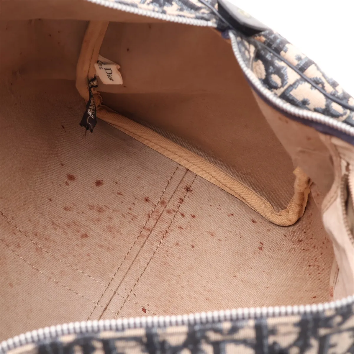Trotter Canvas x Leather Boston Bag, Navy — view 7