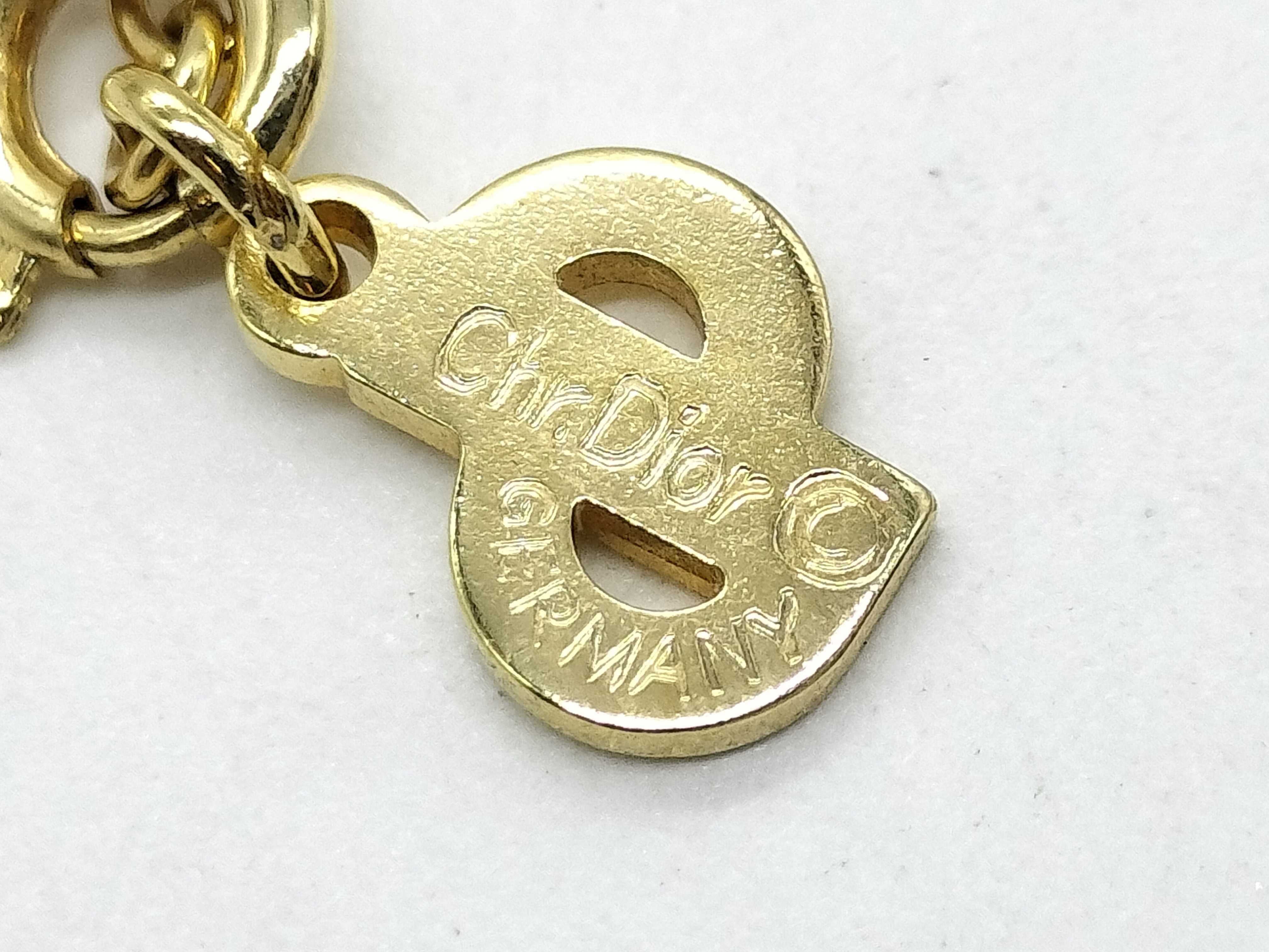 Heart Rhinestone Gold Necklace — view 6