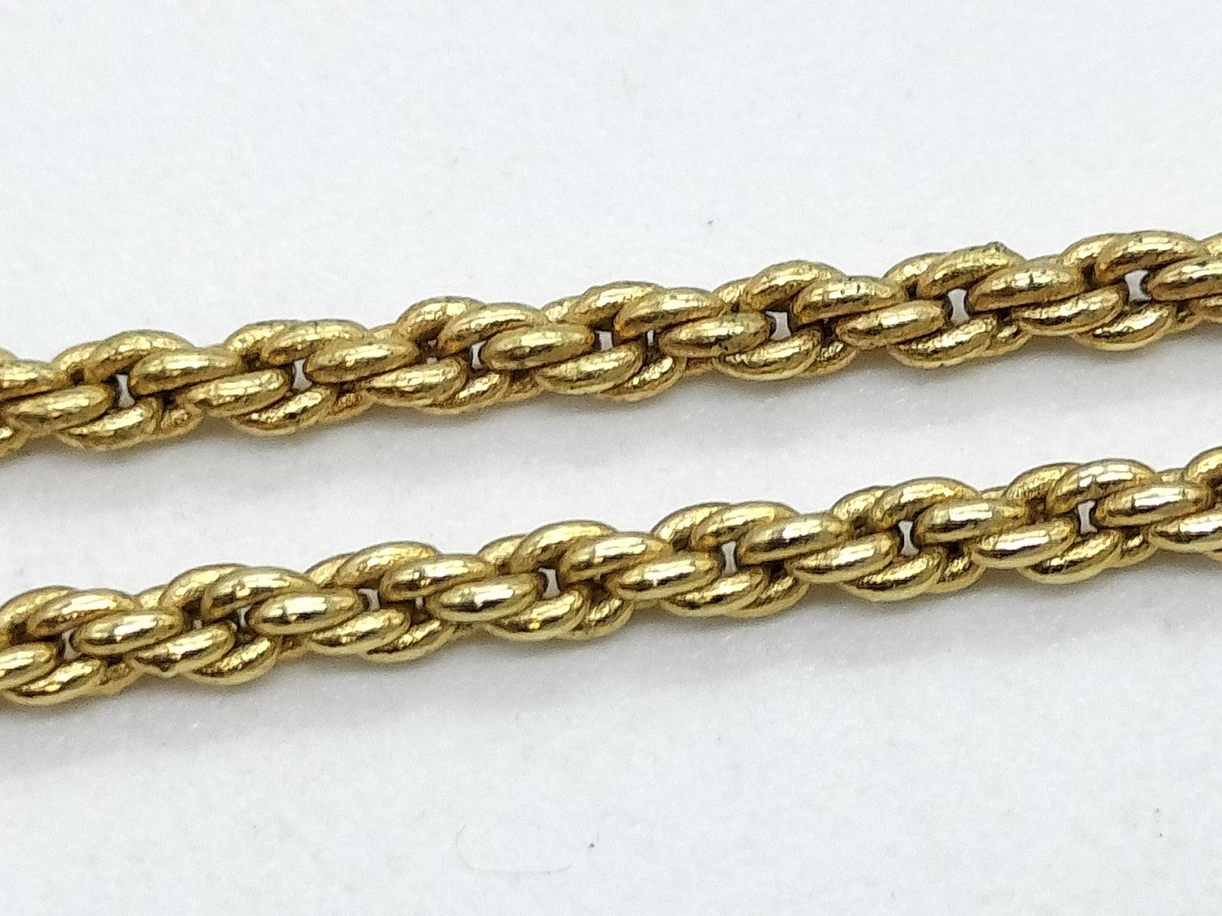 Heart Rhinestone Gold Necklace — view 9