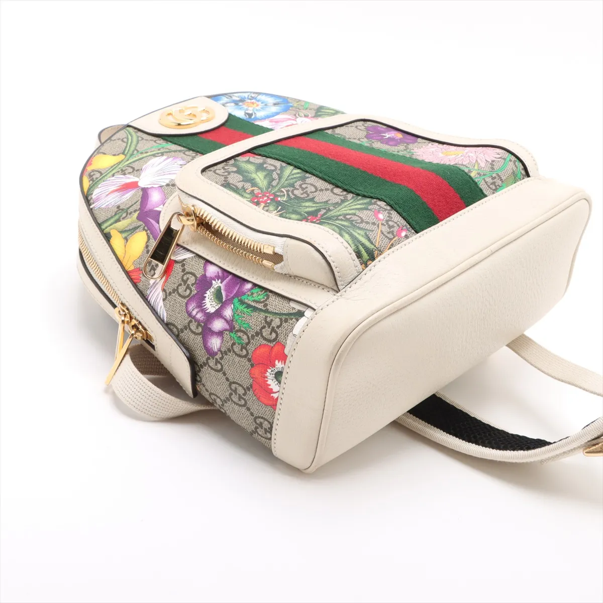 GG Flora PVC x Leather Backpack/Rucksack Multicolor 547965 — view 4
