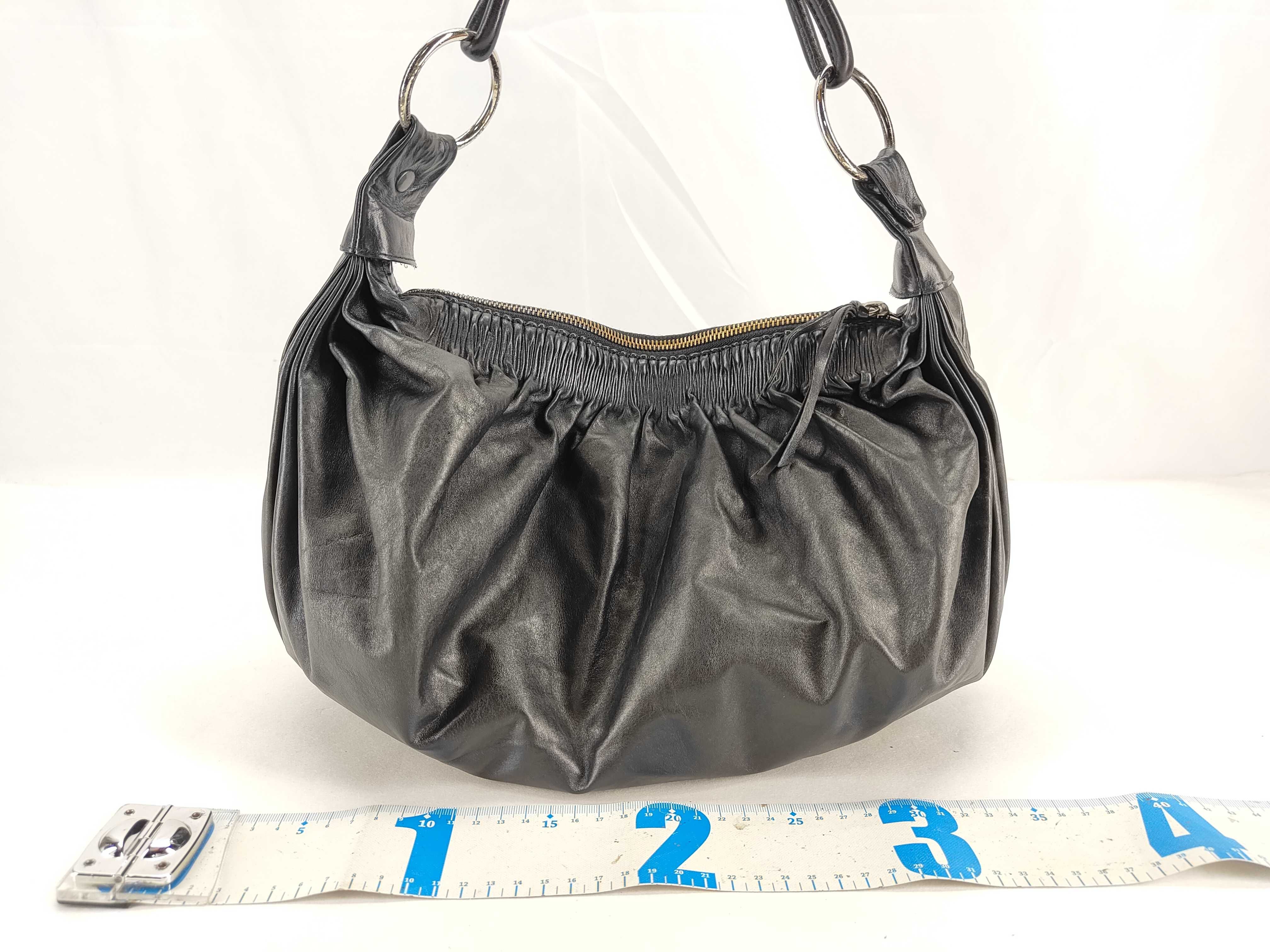 Black Leather Shoulder Bag — view 2
