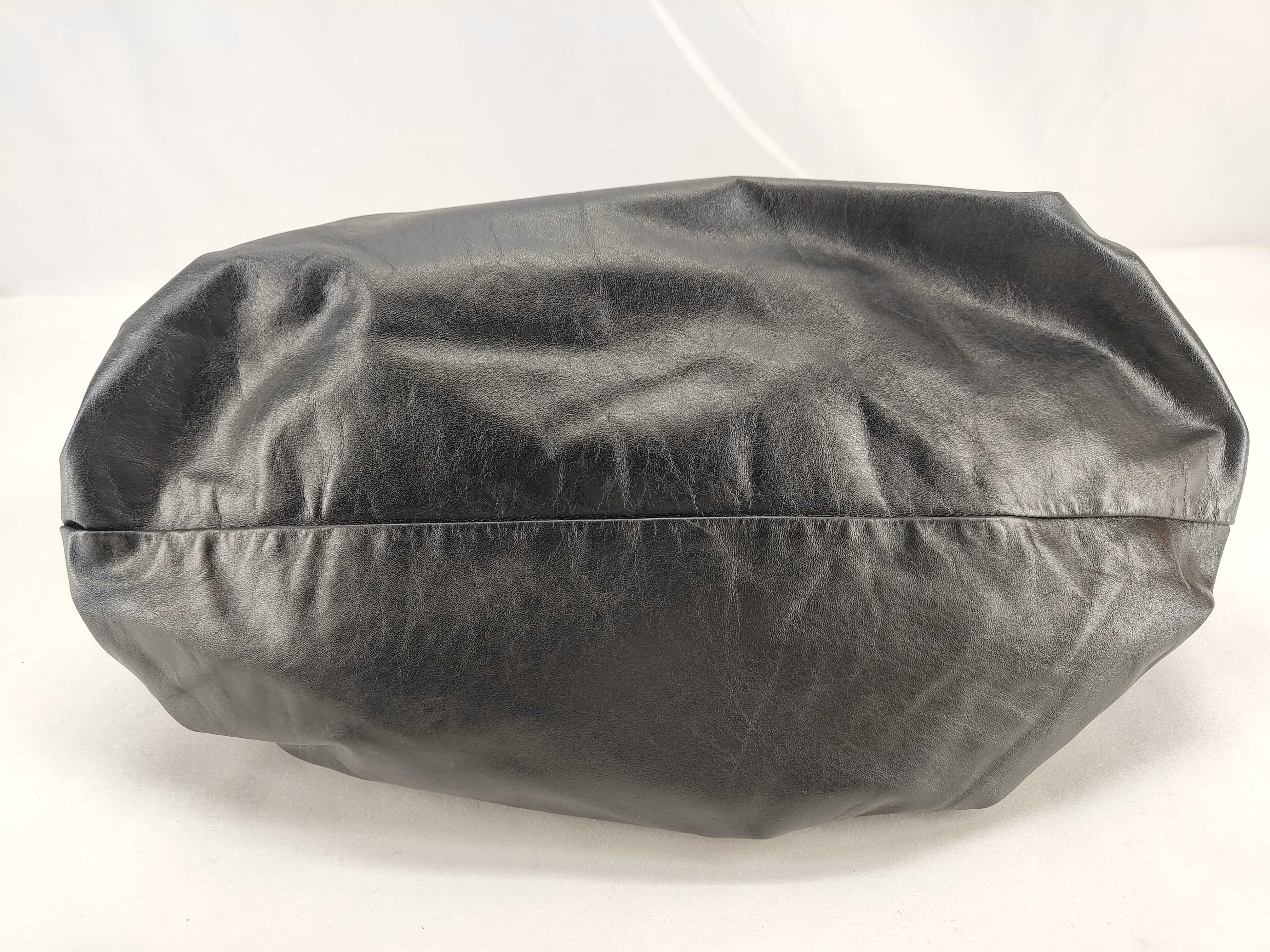 Black Leather Shoulder Bag — view 12