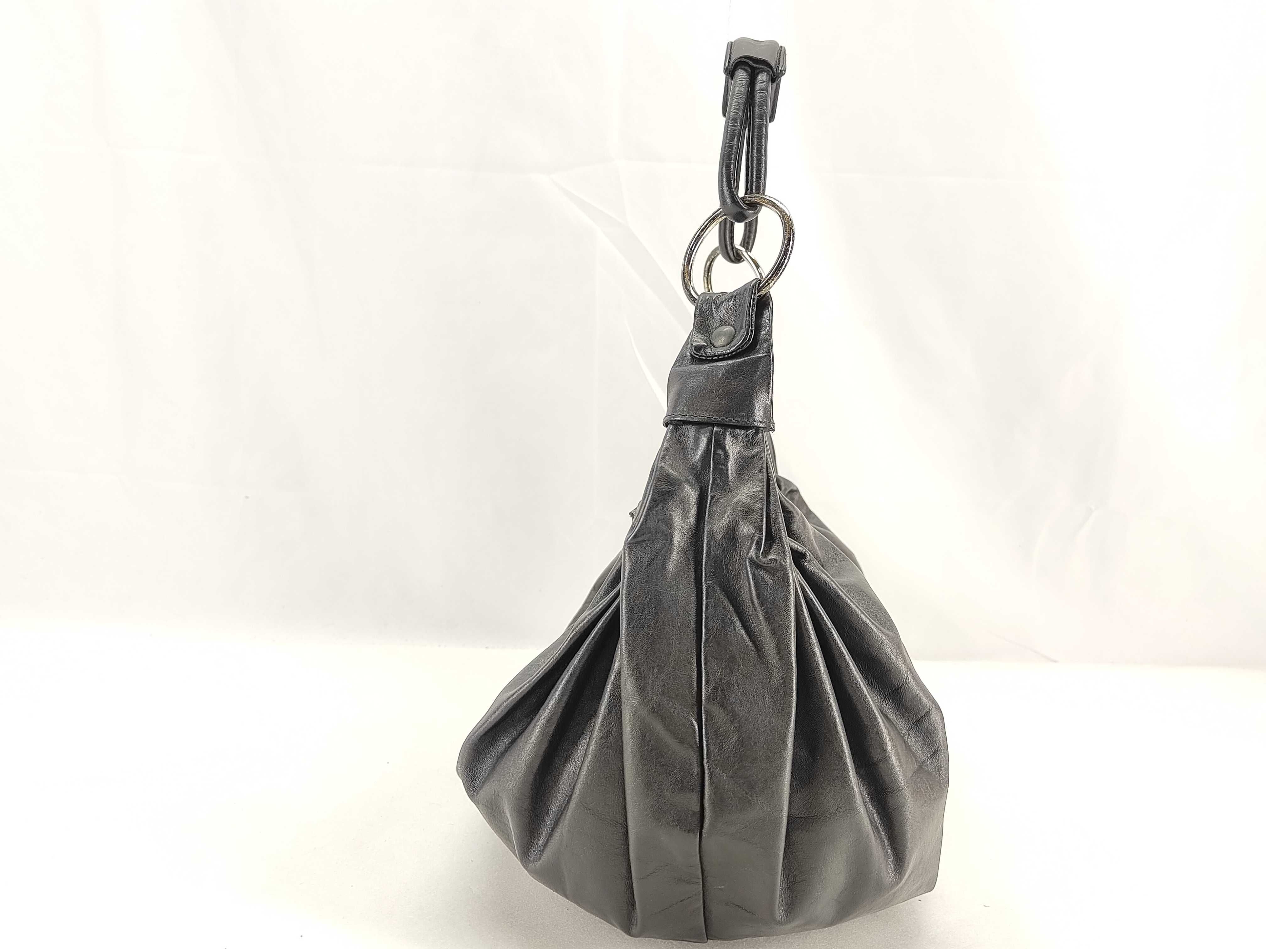 Black Leather Shoulder Bag — view 3